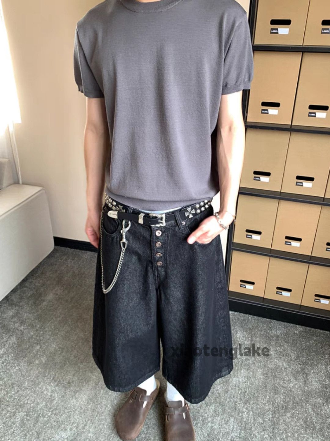 Jean Utility skate hiphop loose baggy flared yuppie shorts Size US 32 / EU 48 - 3 Thumbnail