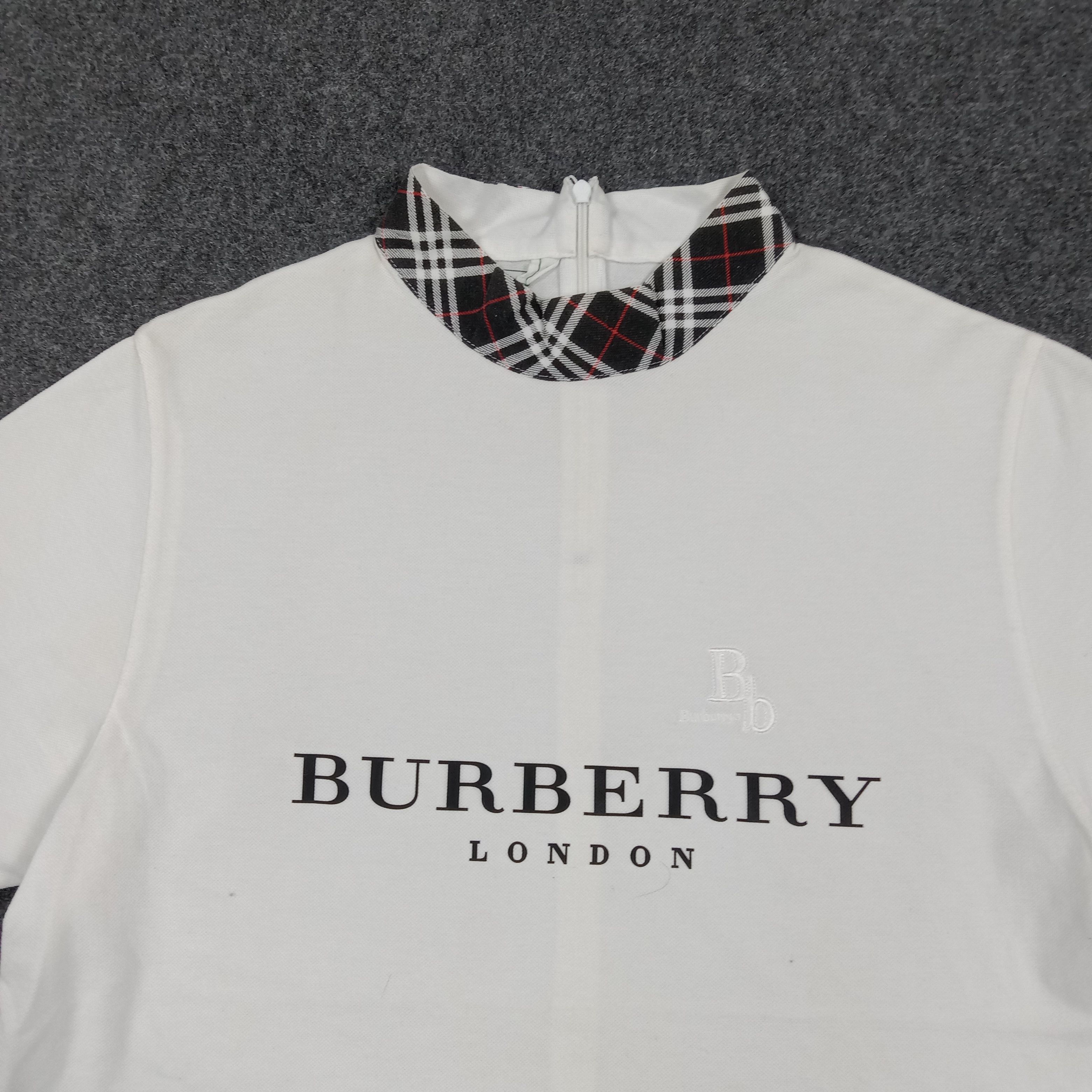 Burberry Burberrys' Nova Check Back Zipper Tshirt C285N4 Size US M / EU 48-50 / 2 - 2 Thumbnail