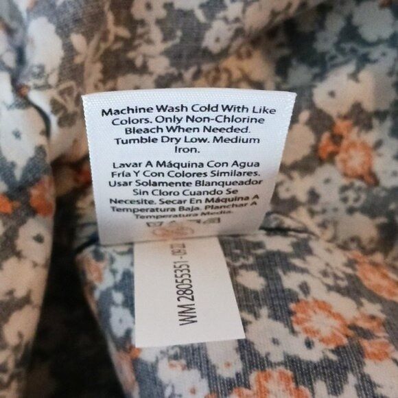 George George Button Down Shirt Blue Floral Classic Fit Size M Size US M / EU 48-50 / 2 - 6 Thumbnail