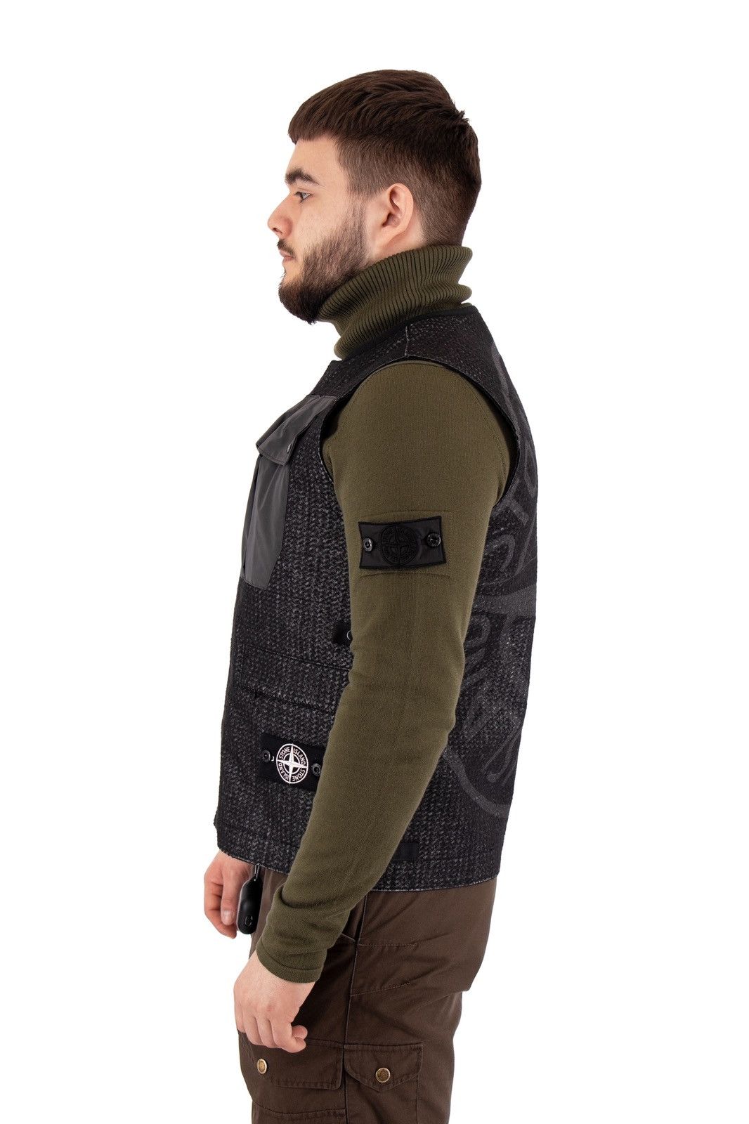 Stone Island Stone Island Needle Punched Reflective Vest Grey Black Size US L / EU 52-54 / 3 - 6 Thumbnail