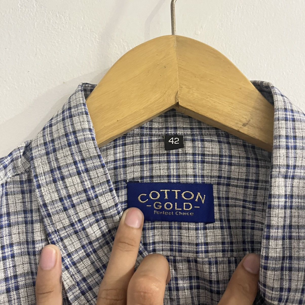 Issey Miyake Cotton Gold - Plaid Ss Button Up Shirt Size US L / EU 52-54 / 3 - 4 Thumbnail
