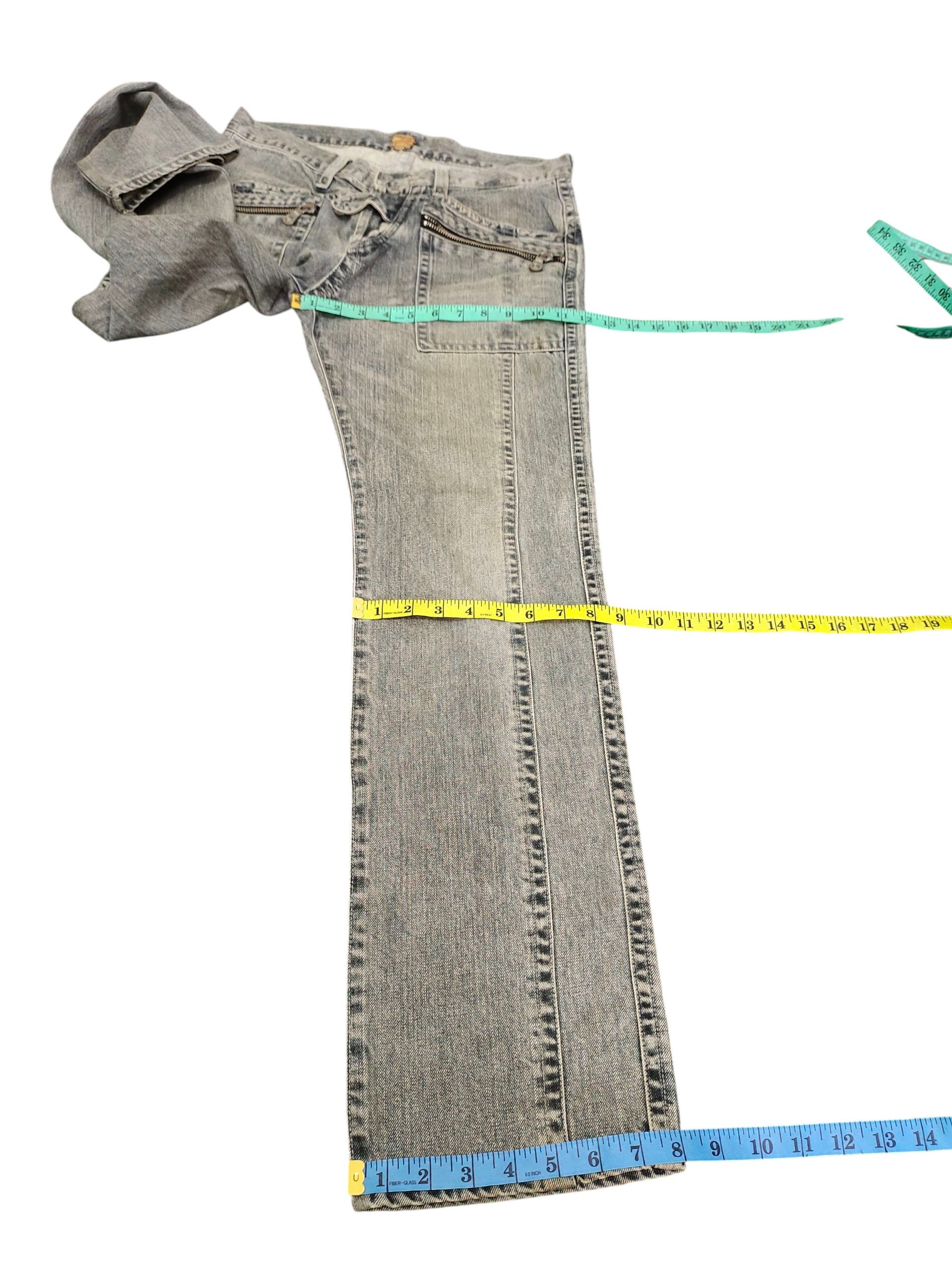 JACKROSE Japanese Brand Jackrose Multi Zipper Pocket Denim Jeans Size US 33 - 16 Thumbnail