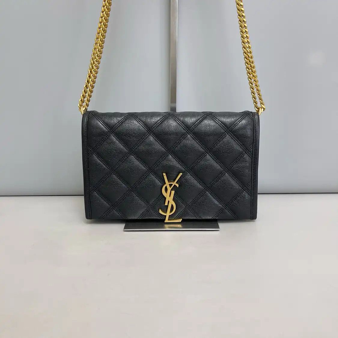 Saint Laurent Paris Saint Laurent Paris YSL BECKY black sheepskin quilted crossbody bag Size ONE SIZE - 1 Thumbnail