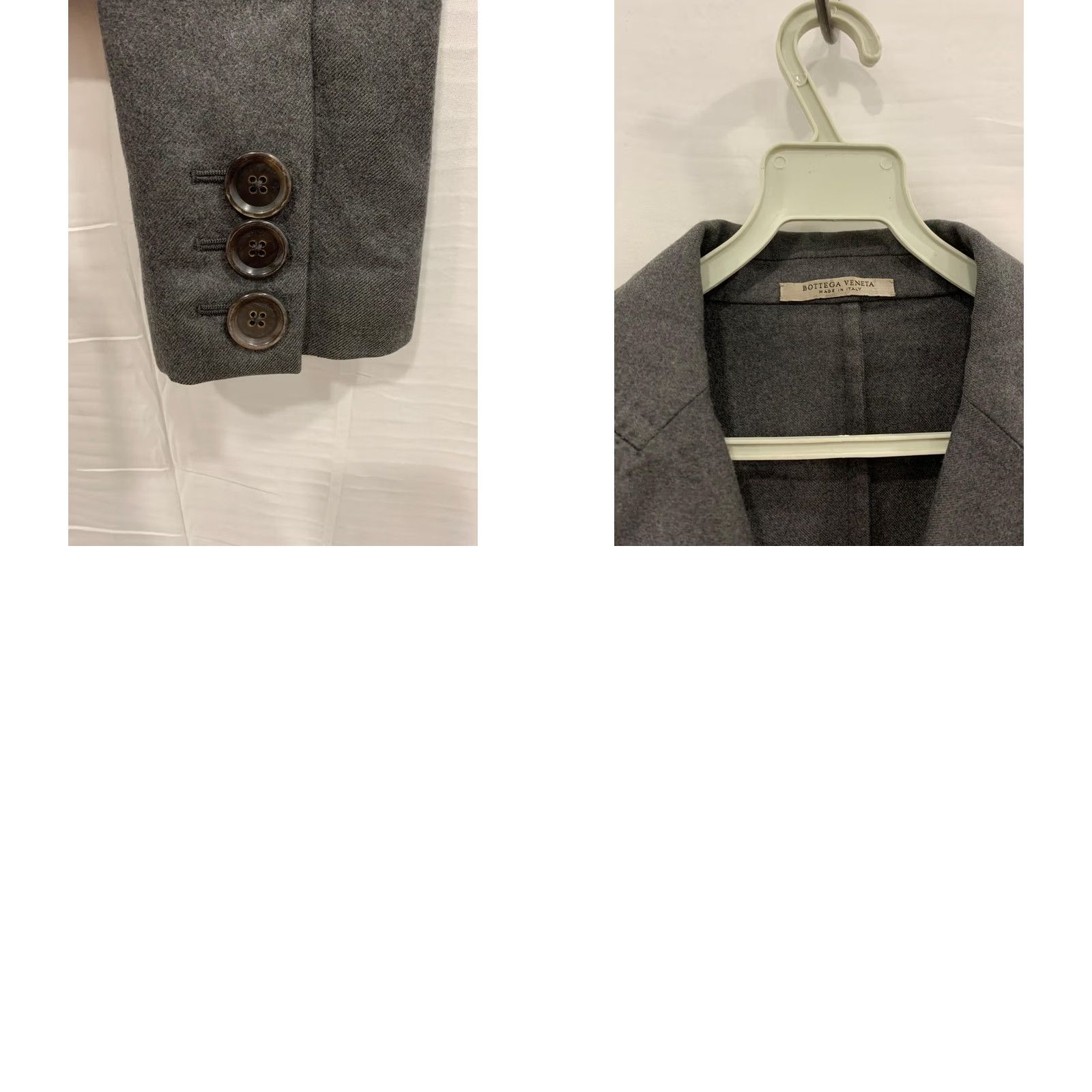 Bottega Veneta VINTAGE Bottega Veneta Blazer Jacket Women Wool Silk Lined IT 44 US 8 Charcoal Gray 90s Mens Womens Size M / US 6-8 / IT 42-44 - 8 Thumbnail