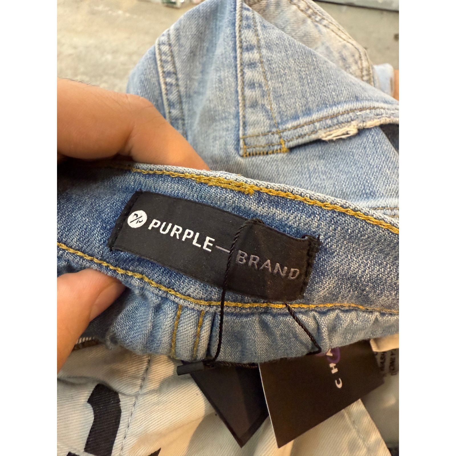 Purple Brand Purple Brand Light Wash Ripped Knee Jeans Size US 29 - 9 Thumbnail