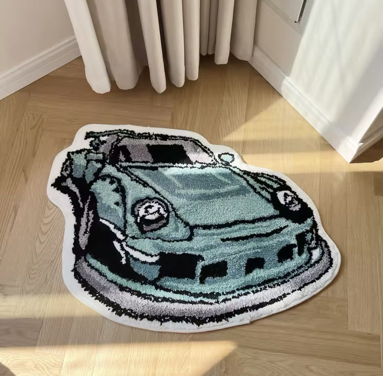 Japanese Brand Enthusiast Racing Car Shaped Tufting Rug Size ONE SIZE - 1 Thumbnail