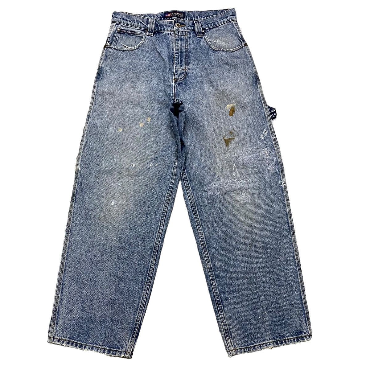 U.S. Polo Assn. Vintage US POLO ASSOC Distressed Denim Carpenter Pant Size US 31 - 2 Thumbnail