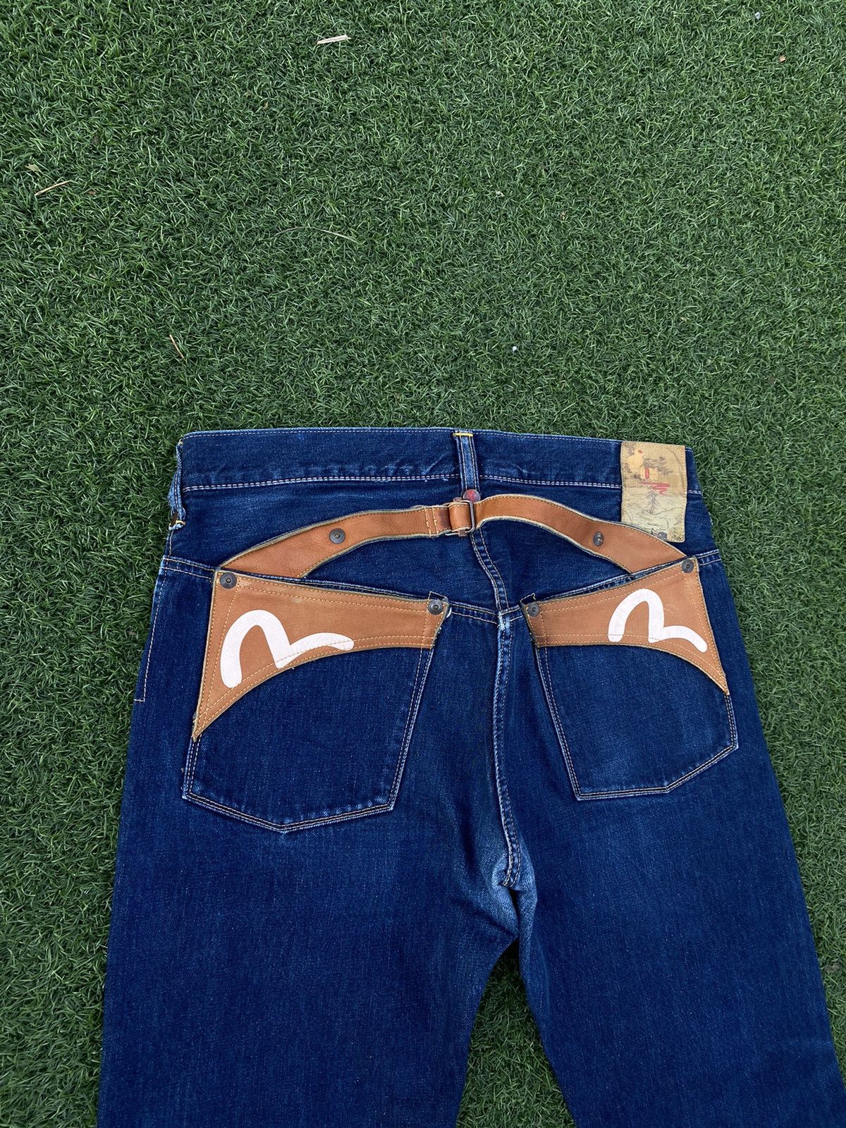 Evisu × Japanese Brand EVISU 9055 PHILIP GOSS LEATHER BUCKLE BACK SELVEDGE Size US 35 - 5 Thumbnail
