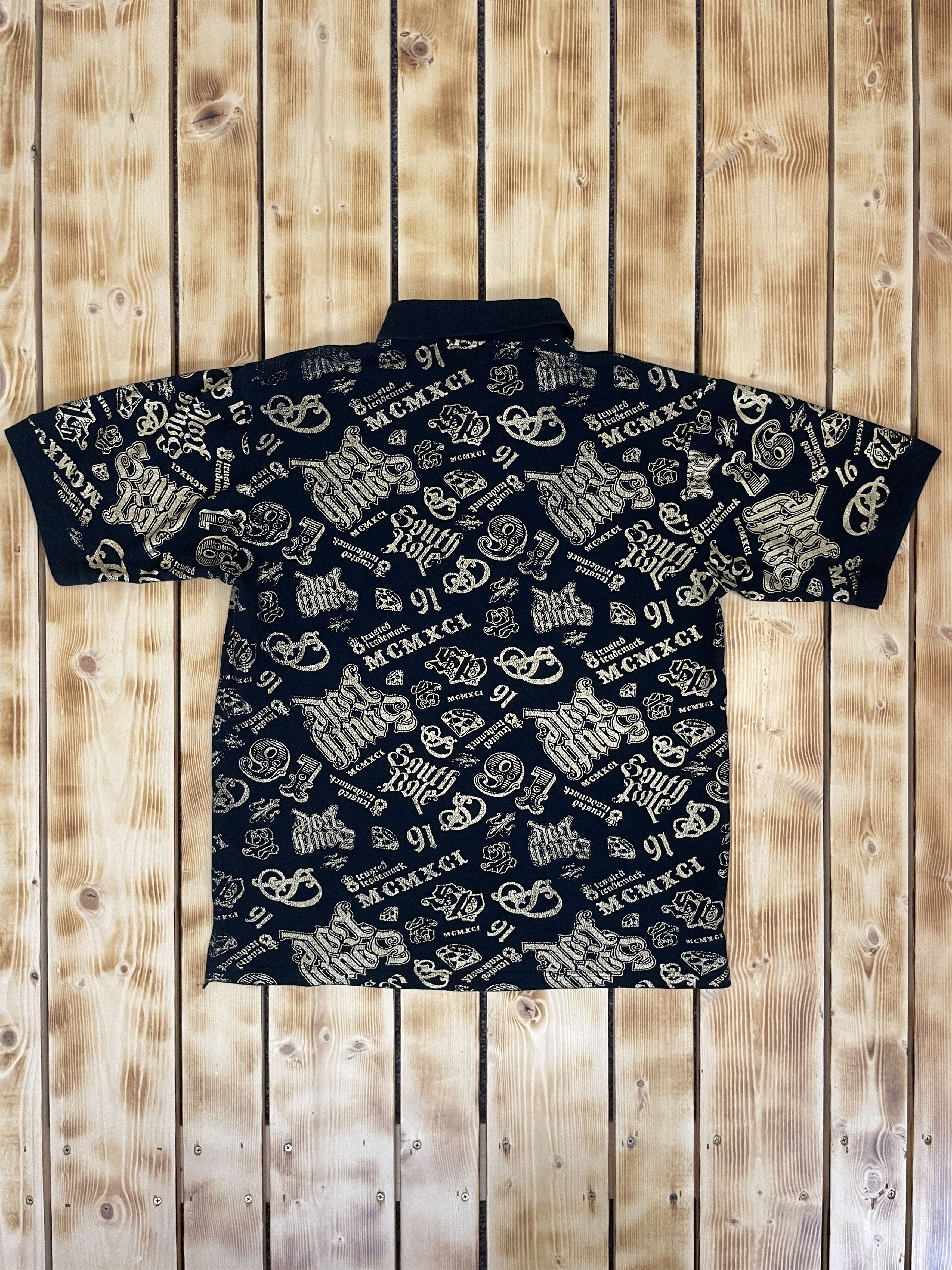 Southpole Vintage Southpole Authentic Polo Monogram Graphic Gold Size US M / EU 48-50 / 2 - 8 Thumbnail