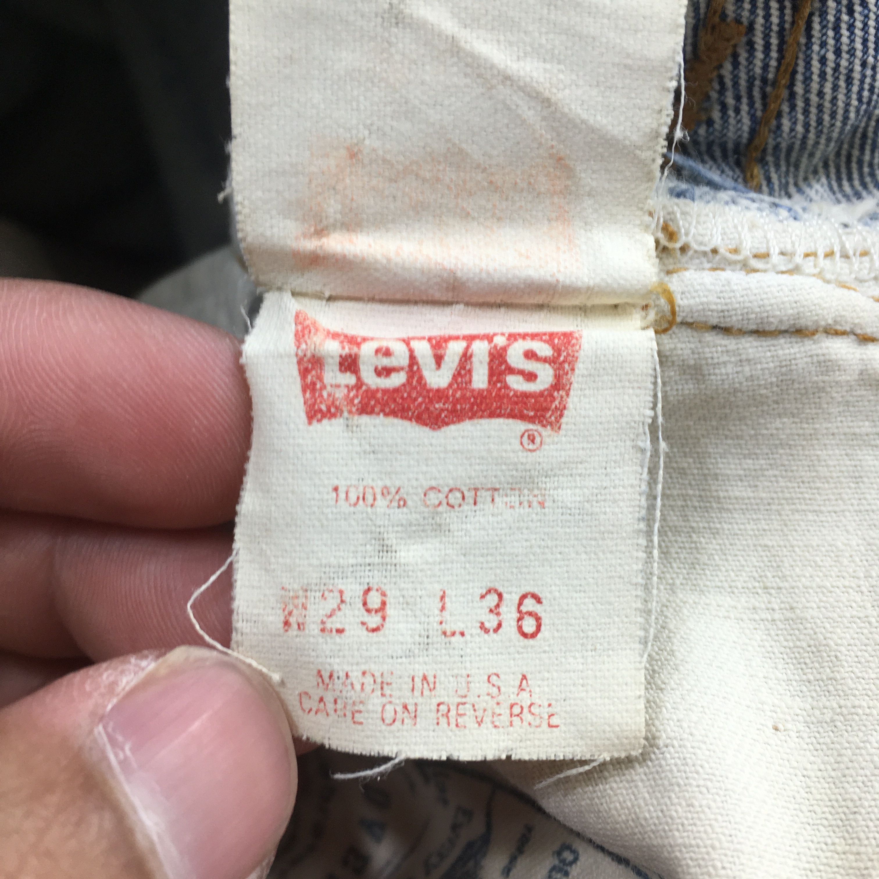 Levi's Size 27x30 Vintage Levi's 501 Big E Redline Blue Jeans S1915 Size 27" / US 4 / IT 40 - 14 Thumbnail