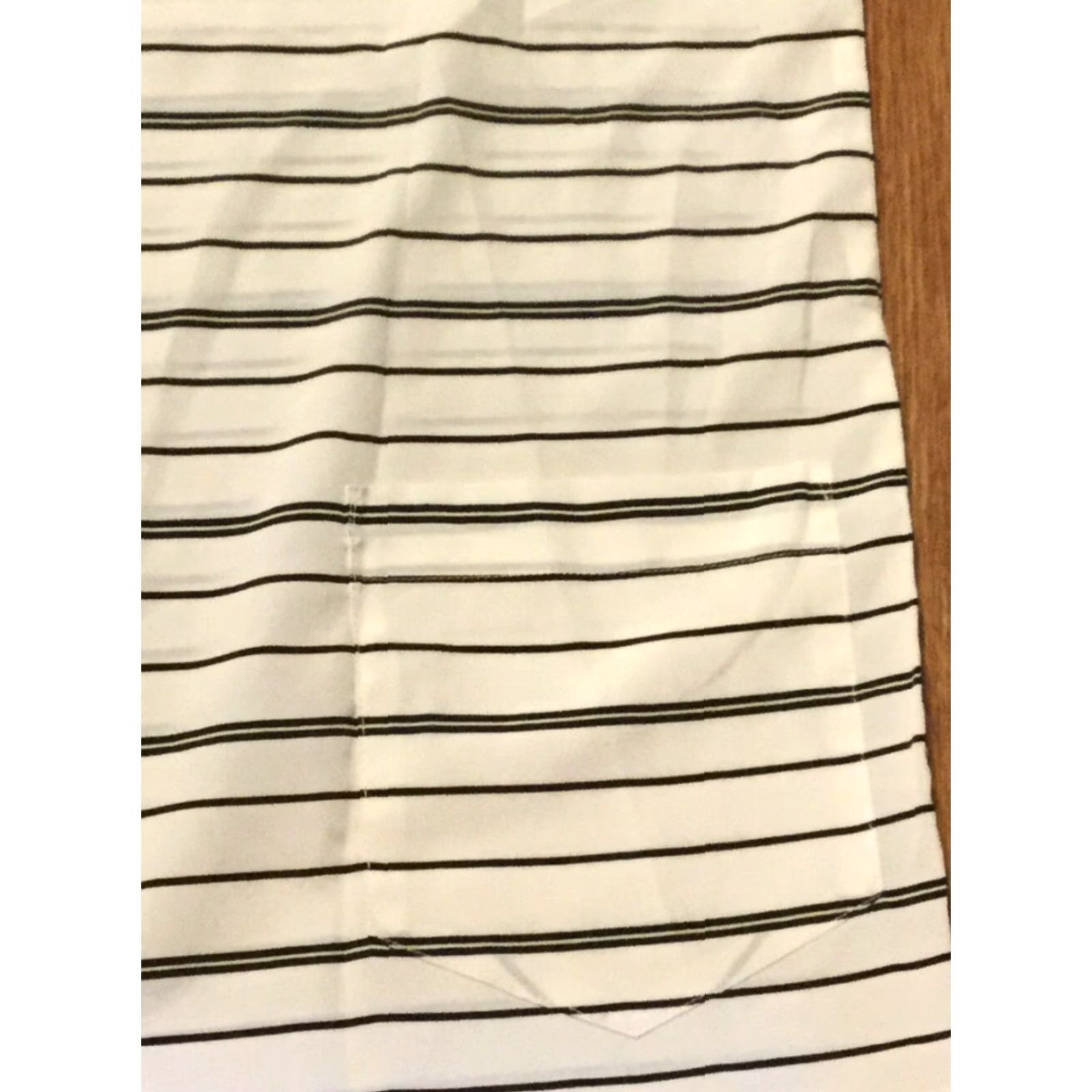 Vintage The Limited Womens Top Blouse with Low Front Pocket Black White Stripe Size M / US 6-8 / IT 42-44 - 2 Thumbnail