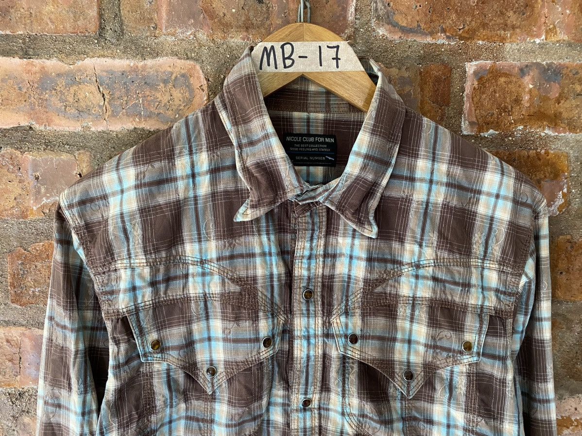 Tornado Mart 2000s Nicole for Men TRIBAL floral shadow flannel Size US M / EU 48-50 / 2 - 3 Thumbnail