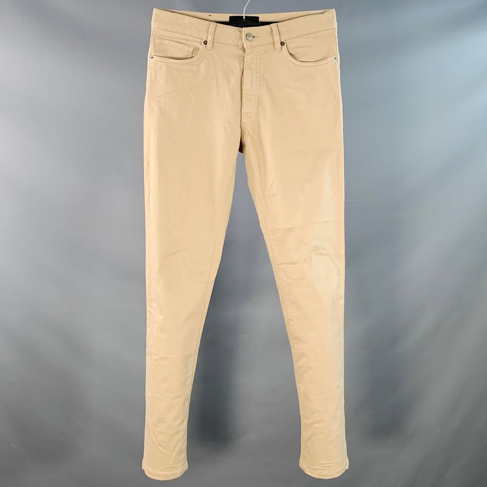 Ermenegildo Zegna Khaki Cotton Blend Jean Cut Slim Straight Casual Pants Size US 30 / EU 46 - 1 Thumbnail