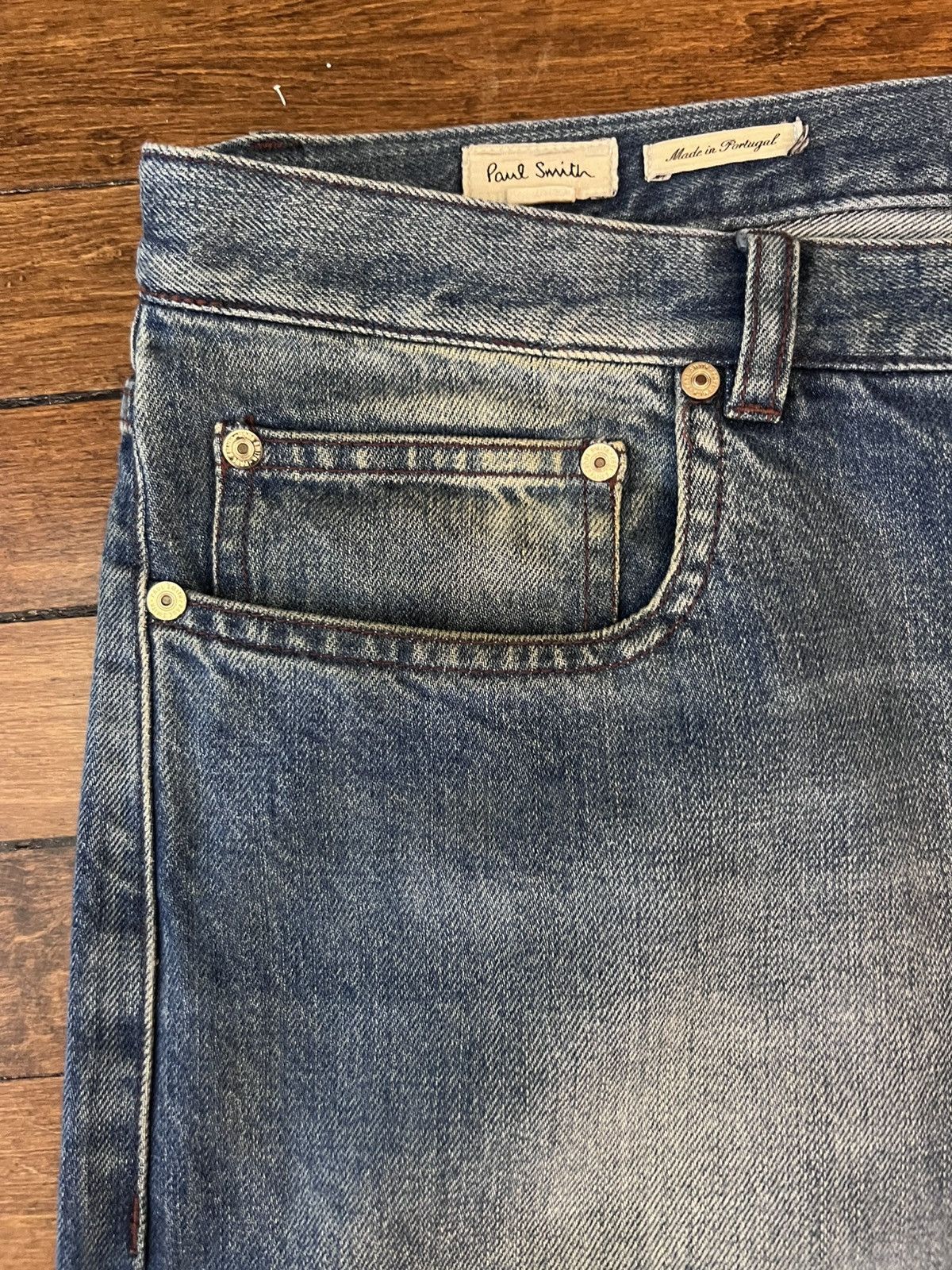Paul Smith Mainline faded cropped cuffed jeans, selvedge denim, size 36 Size US 36 / EU 52 - 4 Thumbnail