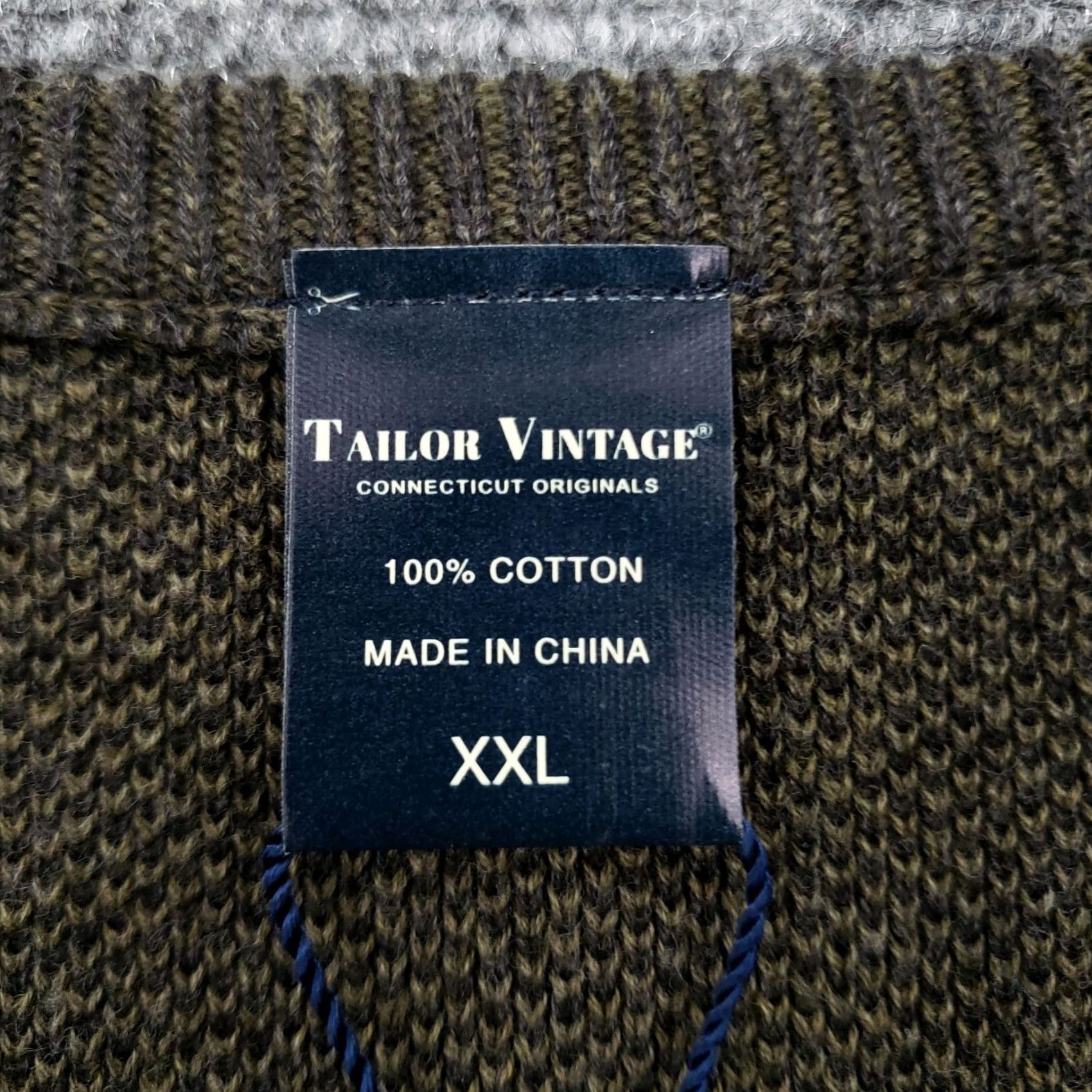 Vintage VINTAGE Tailor Sweater Mens 2XL Gray Pullover Reversible Neck Cotton NEW Size US XXL / EU 58 / 5 - 5 Thumbnail