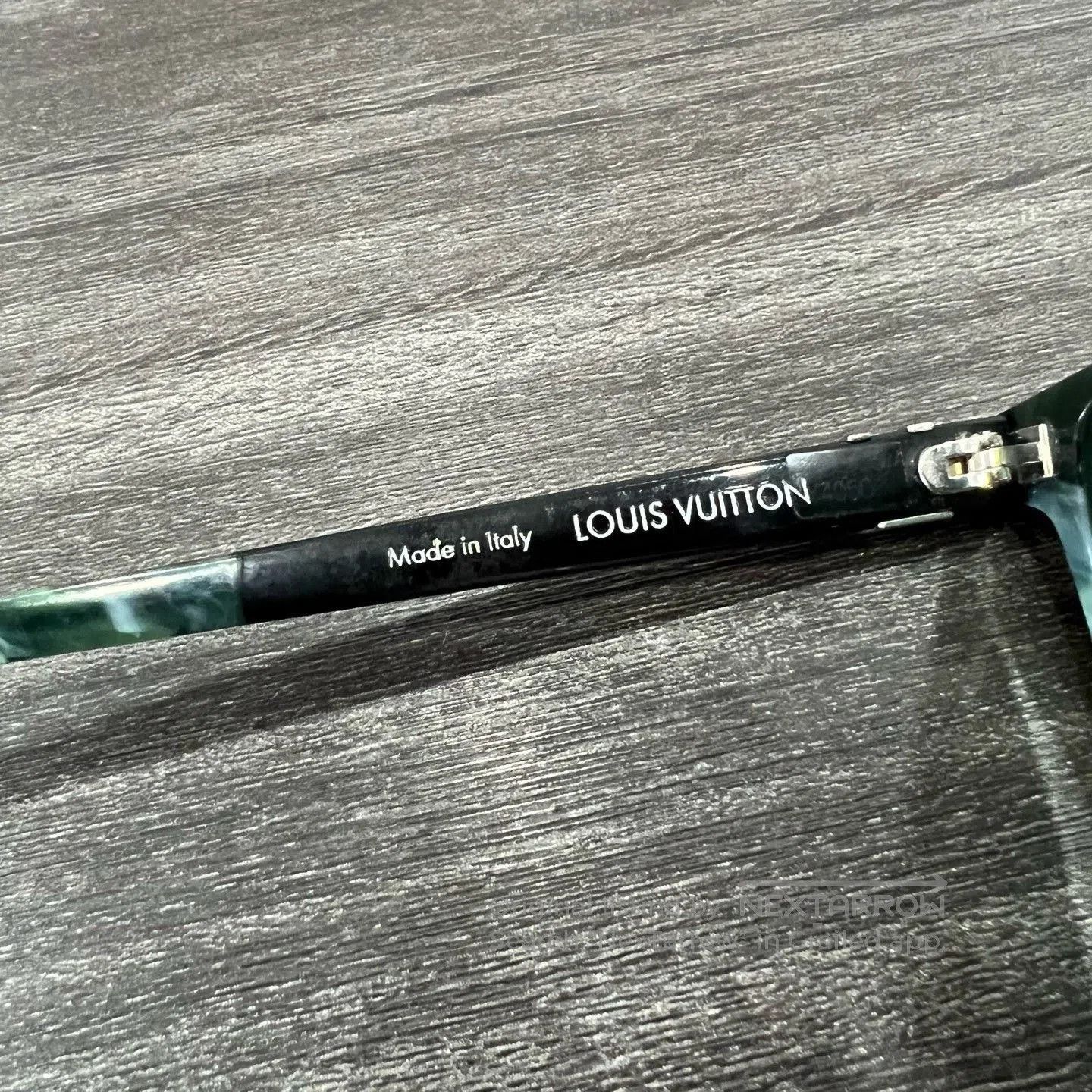 Louis Vuitton Louis Vuitton Dark Green Temple Logo Sunglasses. Size ONE SIZE - 5 Thumbnail