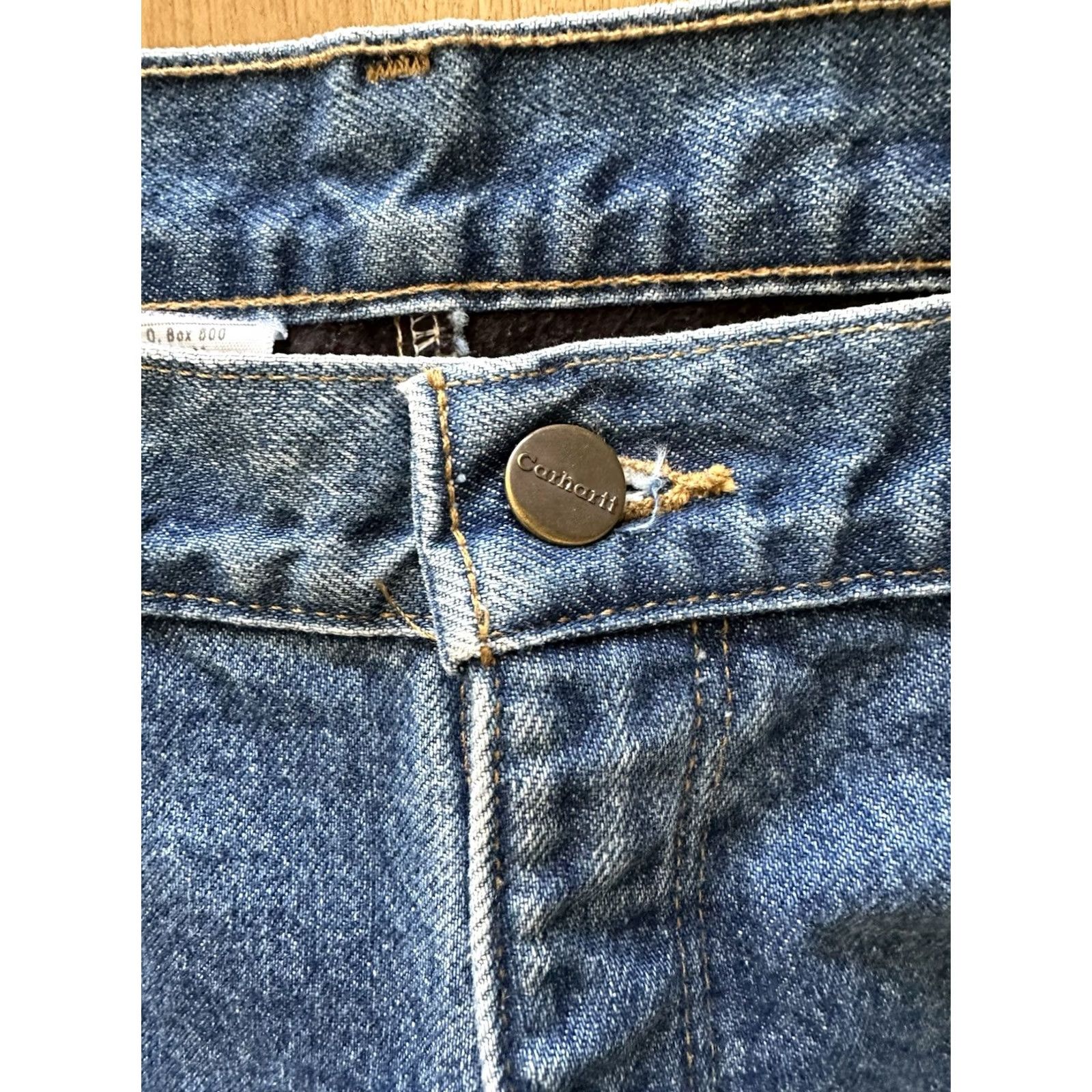 Carhartt VINTAGE Carhartt Fleece Lined Jean Straight Leg Denim Medium Dark Wash Size 36 Size US 36 / EU 52 - 3 Thumbnail