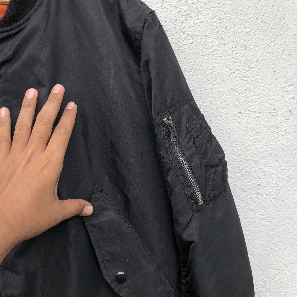 Alpha Industries Vintage MA-1 (USAF) Flyer's Intermediate Bomber Jacket Size US M / EU 48-50 / 2 - 15 Thumbnail