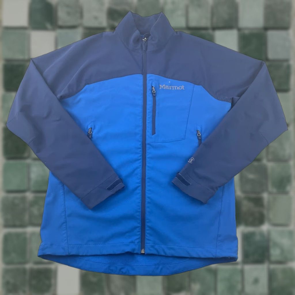 Marmot Marmot M3 Jacket Men Large Blue 2 Tone Windproof Full Zip Front Softshell DWR Size US L / EU 52-54 / 3 - 1 Thumbnail
