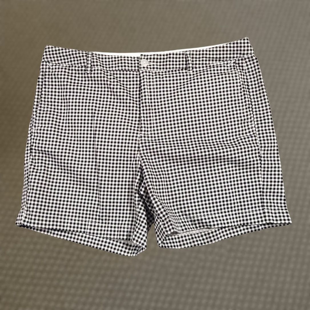 Vintage LL Bean Shorts Womens 16 Black White Gingham Favorite Fit Stretch Casual Summer Size 38" / US 16 / IT 52 - 1 Thumbnail