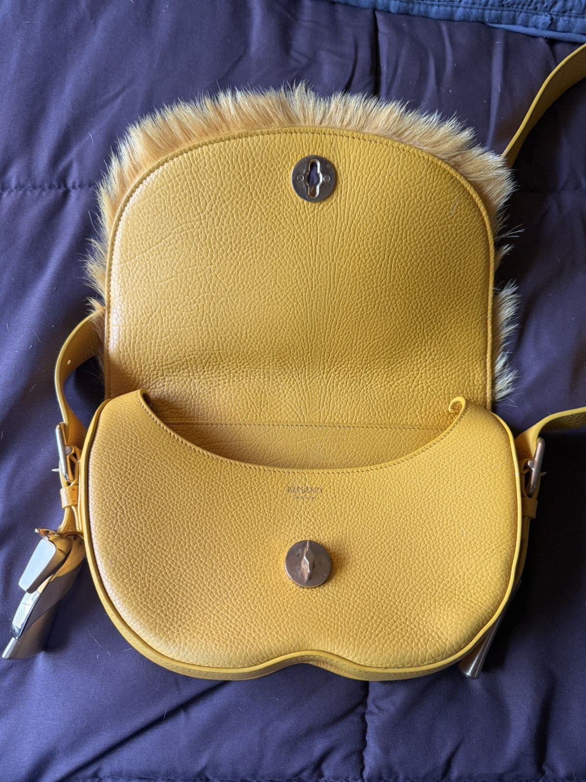 Burberry Burberry Chess Goat Hair & Leather Satche Size ONE SIZE - 6 Thumbnail