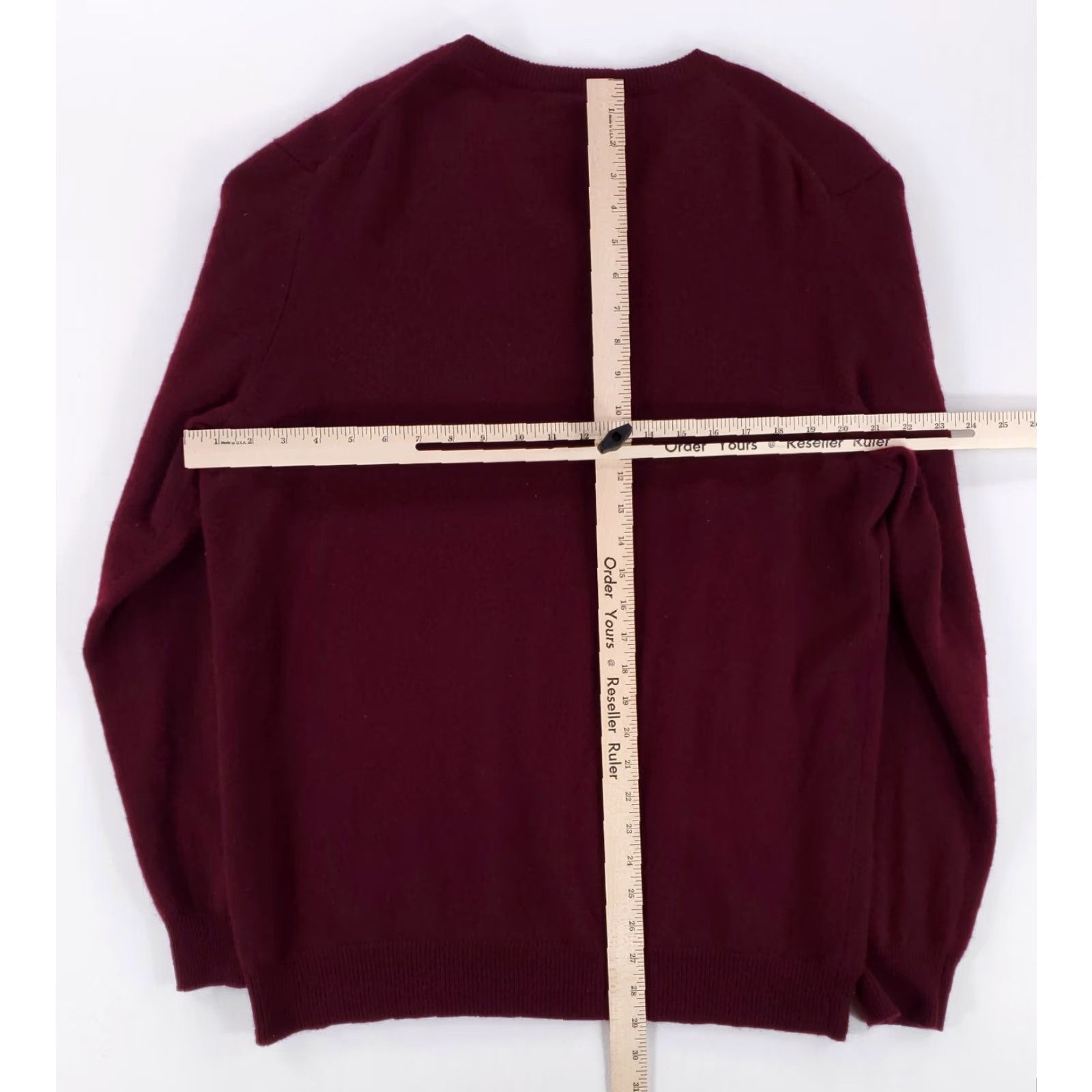 Club Room VINTAGE? No. Macy's Club Room 100% Cashmere Sweater Maroon V-Neck Long Sleeve Mens L Size US L / EU 52-54 / 3 - 4 Thumbnail