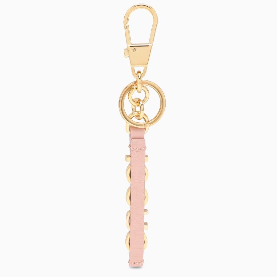 Gucci o1d2blof0824 Size: OS / Leather Keyring With Logo in Gold Size ONE SIZE - 2 Thumbnail