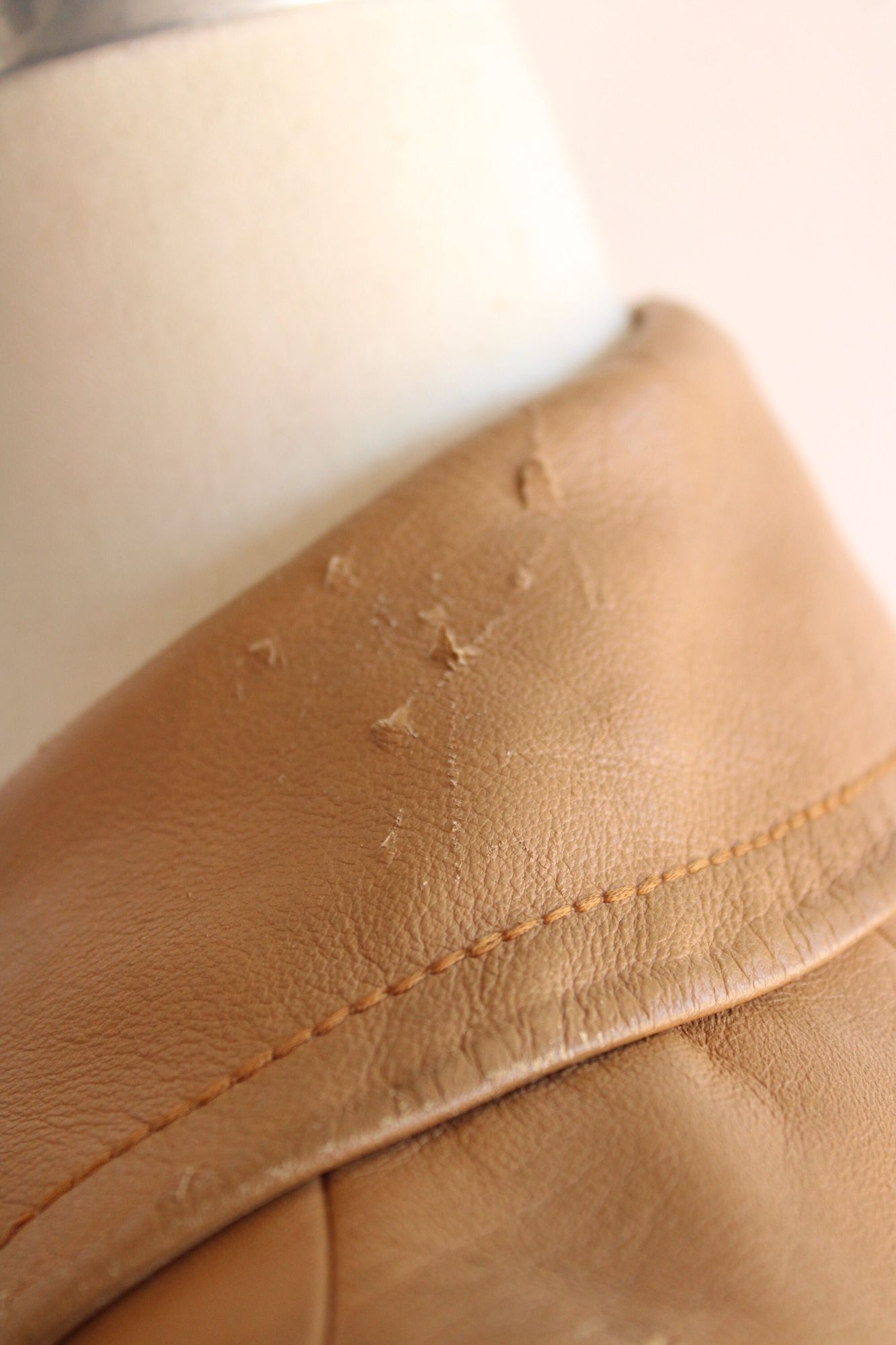 Vintage Vintage 1970s Jacket, Danaya Tan Leather, Dagger Collar, Ma Size M / US 6-8 / IT 42-44 - 8 Thumbnail