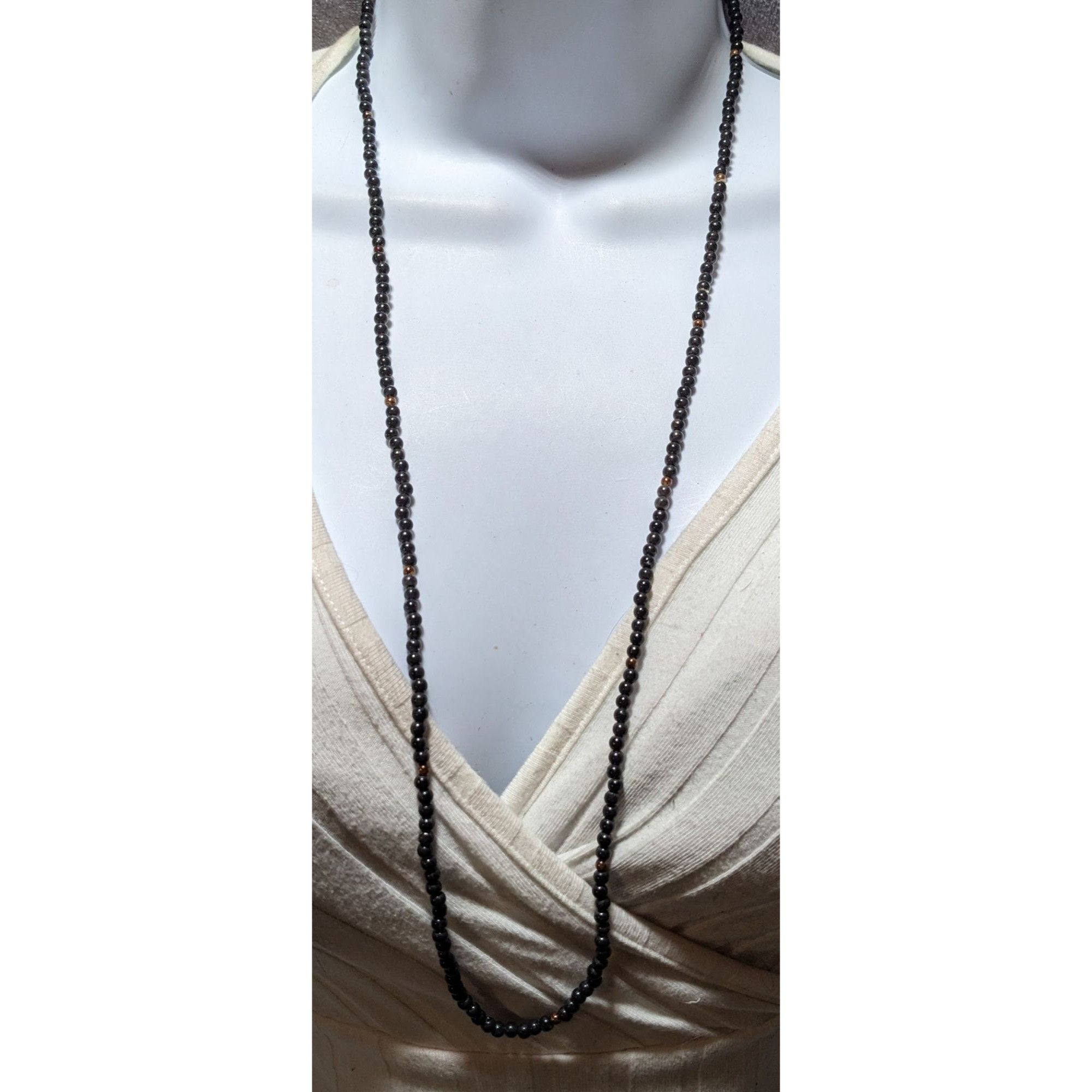 Other Simple Black Beaded Necklace Size ONE SIZE - 4 Thumbnail