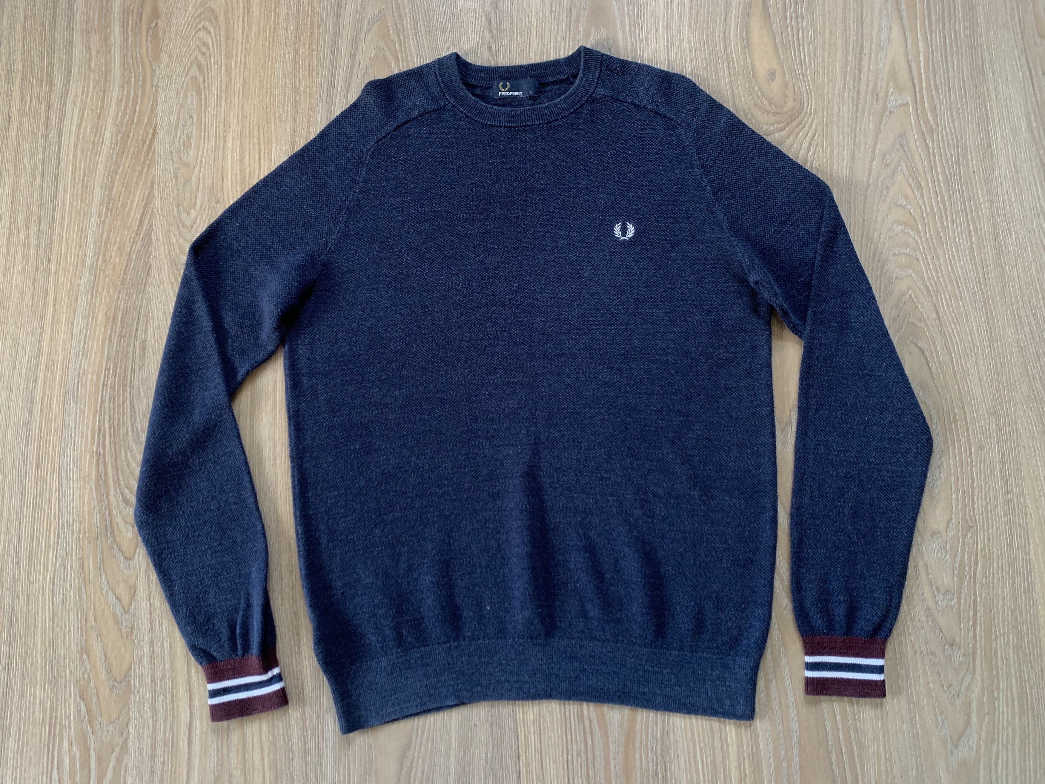 Fred Perry × Vintage Fred Perry Classic Cotton Crewneck Sweater Size US L / EU 52-54 / 3 - 2 Thumbnail