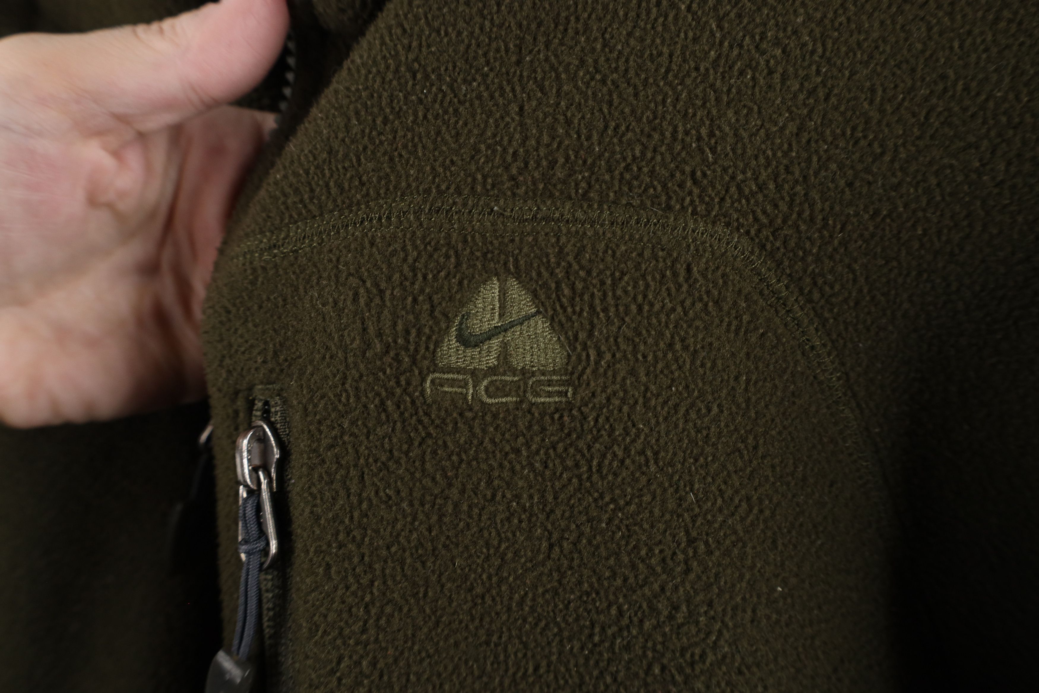 Nike × Vintage Vintage Nike ACG Scott Mini Swoosh Full Zip Fleece Jacket Size US L / EU 52-54 / 3 - 4 Thumbnail
