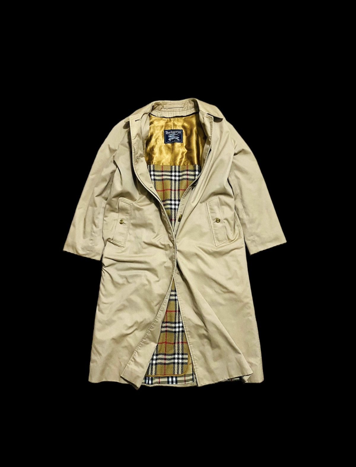 Vtg 00s 'Burberry Brit' Women's Check Elbow Patch Cashmere Pullover Sweater S