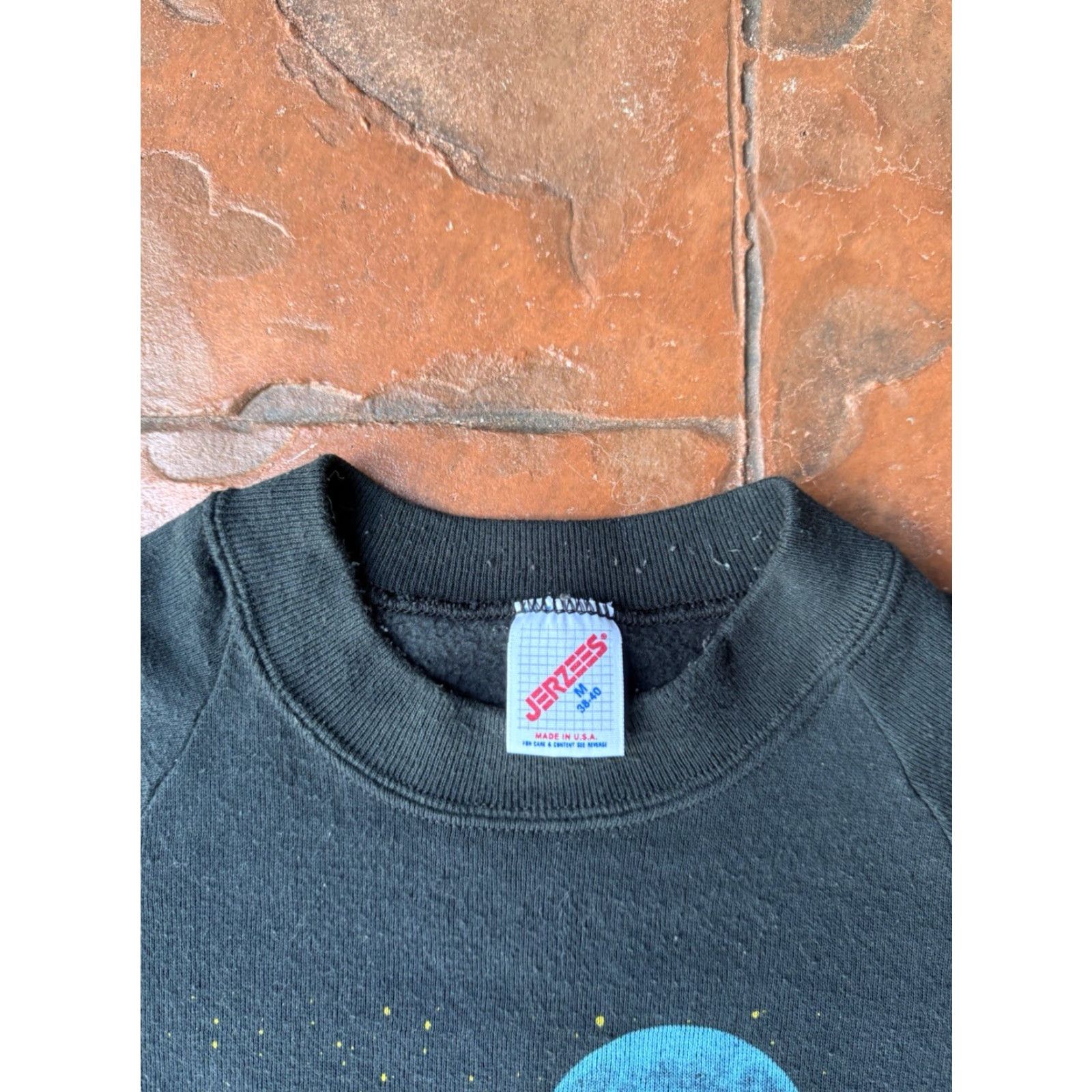 Jerzees VINTAGE Wolf Moon Crewneck Sweatshirt M Black Jerzees 80s 90s Nature USA Mens/Womens Size US M / EU 48-50 / 2 - 2 Thumbnail