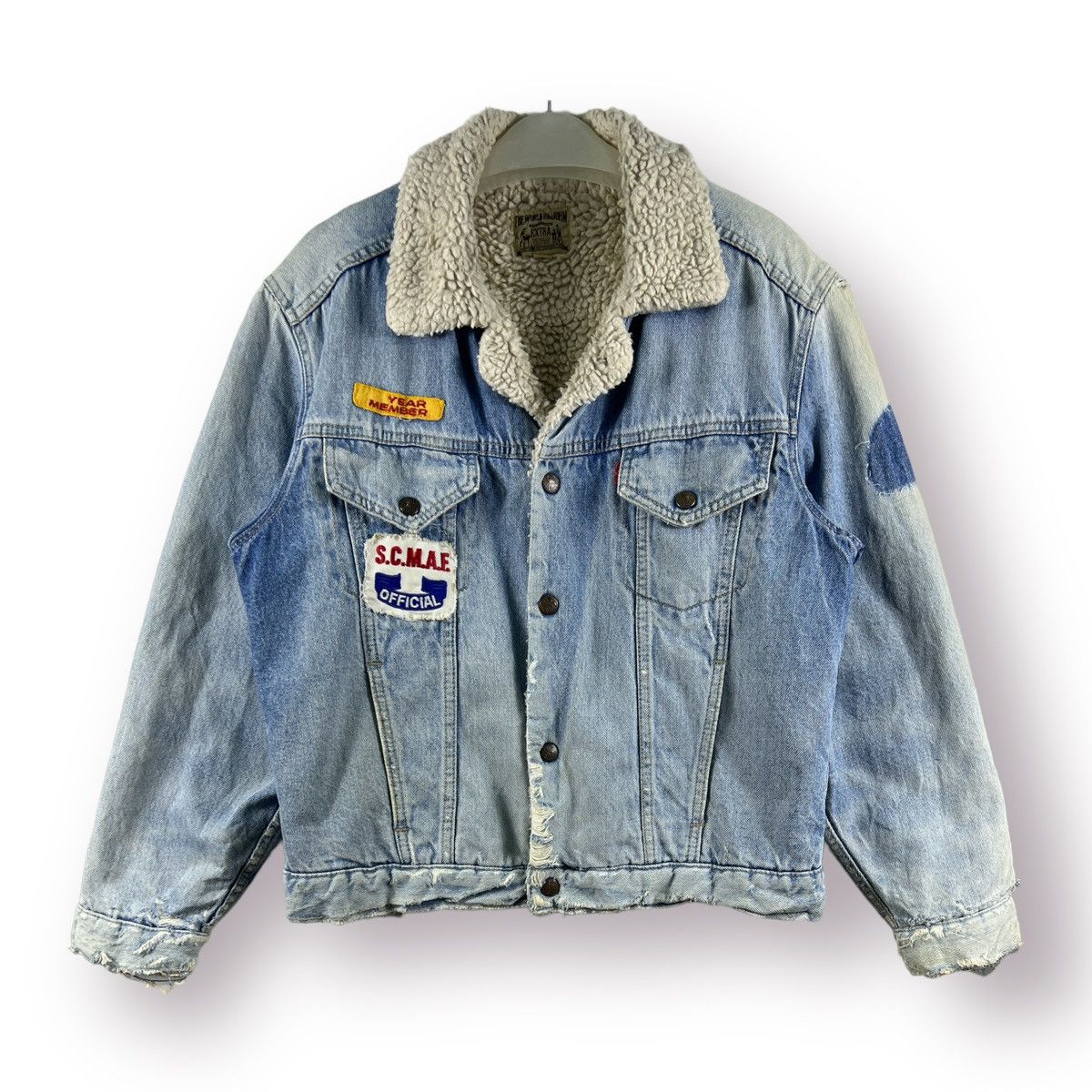 Big John 🔥 THE WORLD BIG JOHN VTG SHERPA LINING DISTRESSED TYPE-2 Size US M / EU 48-50 / 2 - 1 Thumbnail