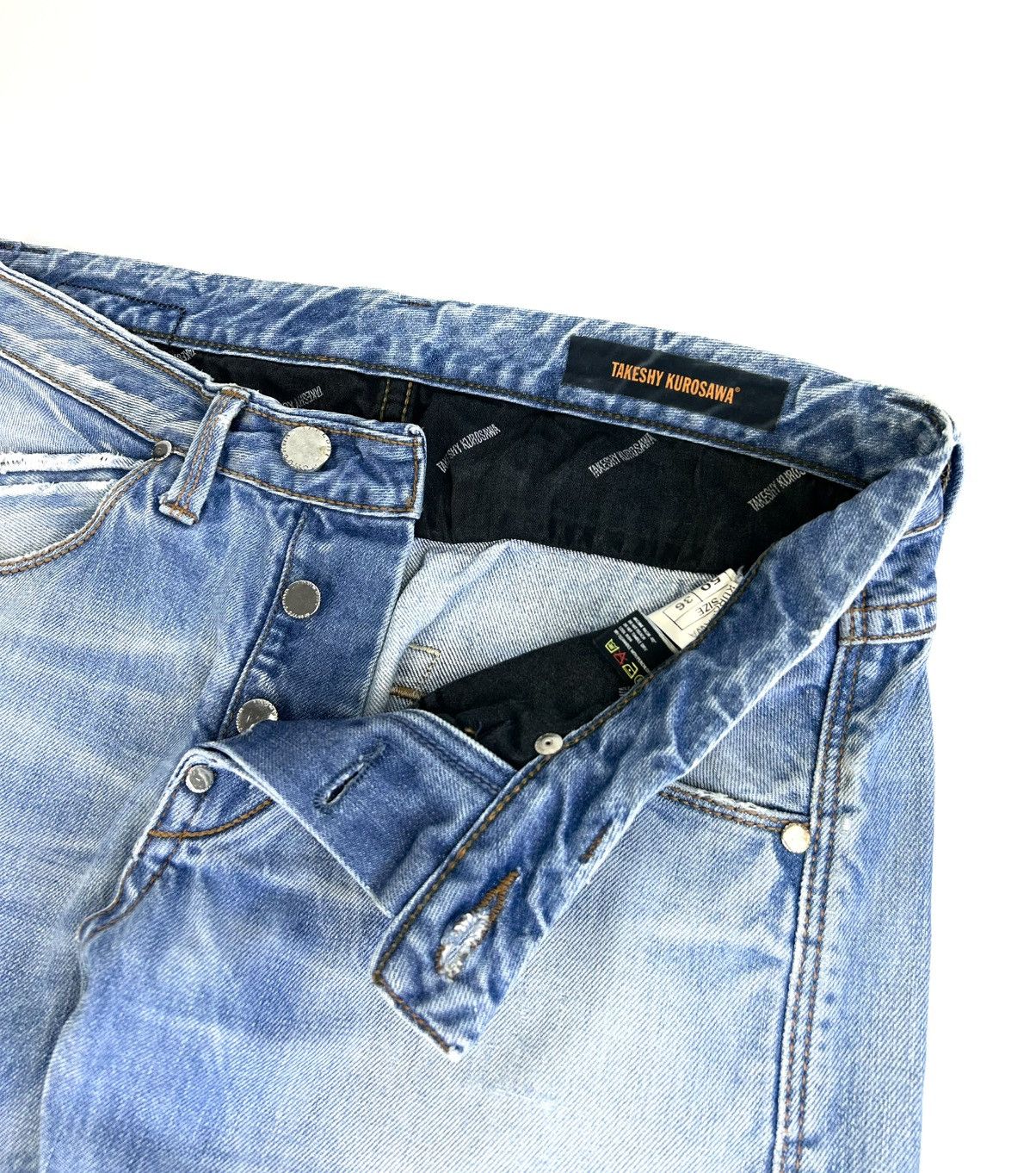 Takeshy Kurosawa Takeshy Kurosawa Distressed Vintage Japan Wash Jeans Y2K Size US 34 / EU 50 - 8 Thumbnail