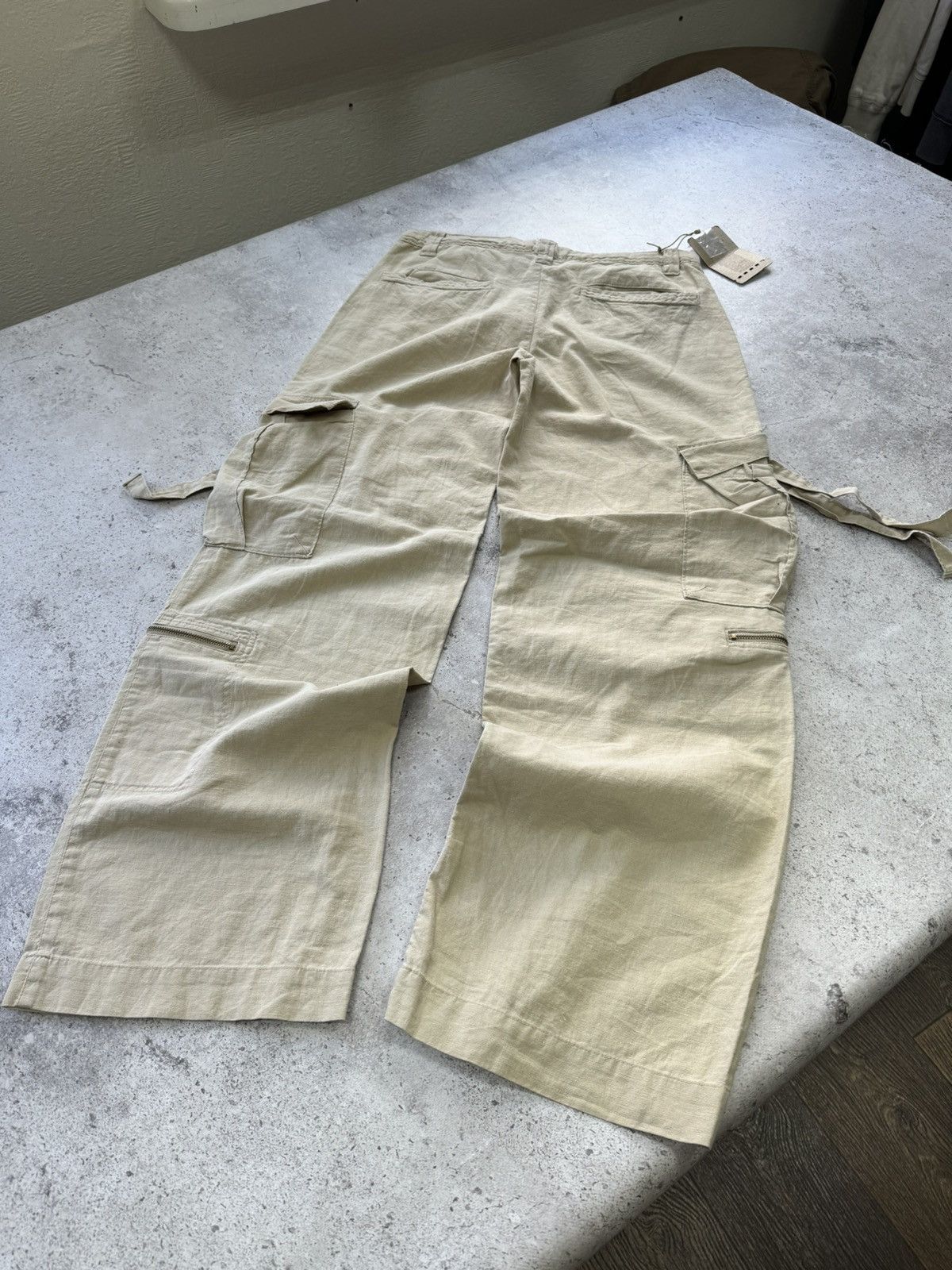 Hysteric Glamour × Japanese Brand × Junya Watanabe Vintage Japanese Linen Bandage Zipper Balenciaga Style Pants Size US 32 / EU 48 - 5 Thumbnail