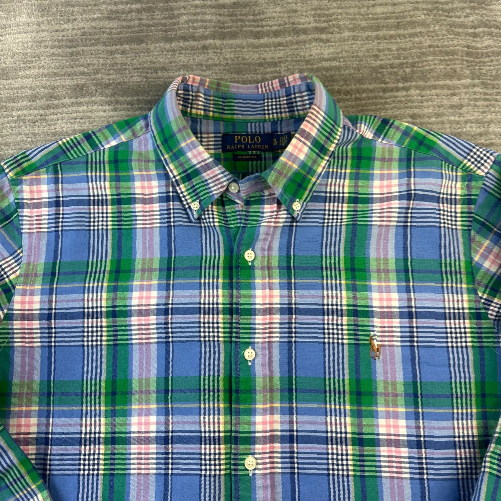 Ralph Lauren Ralph Lauren Shirt XL Blue Button-Up Collared Classic Mens Long Sleeve Cotton Vintage No Size US XL / EU 56 / 4 - 4 Thumbnail