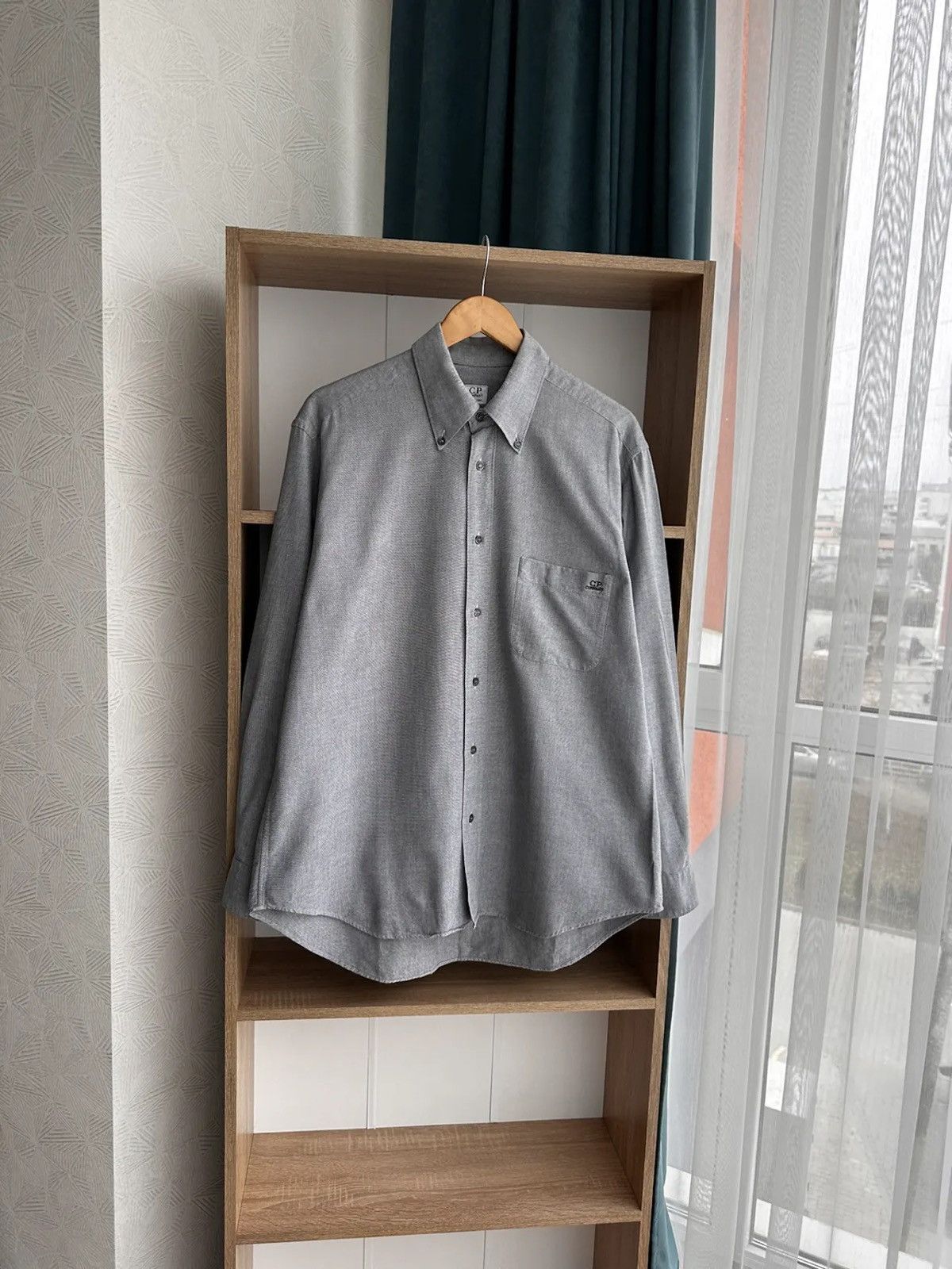 Vintage C.P. Company AW98 Grey Cotton Button Up Shirt