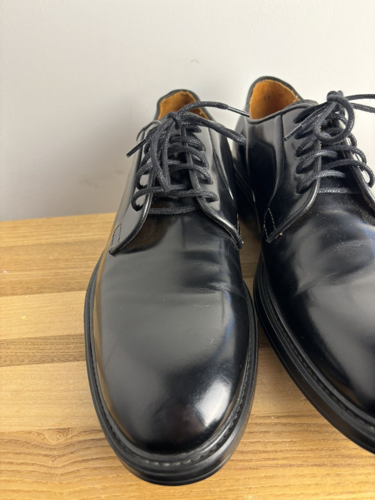 Officine Generale RRP 745$ Officine Generale Kim Polished Leather Derby Shoes Size US 8 / EU 41 - 5 Thumbnail
