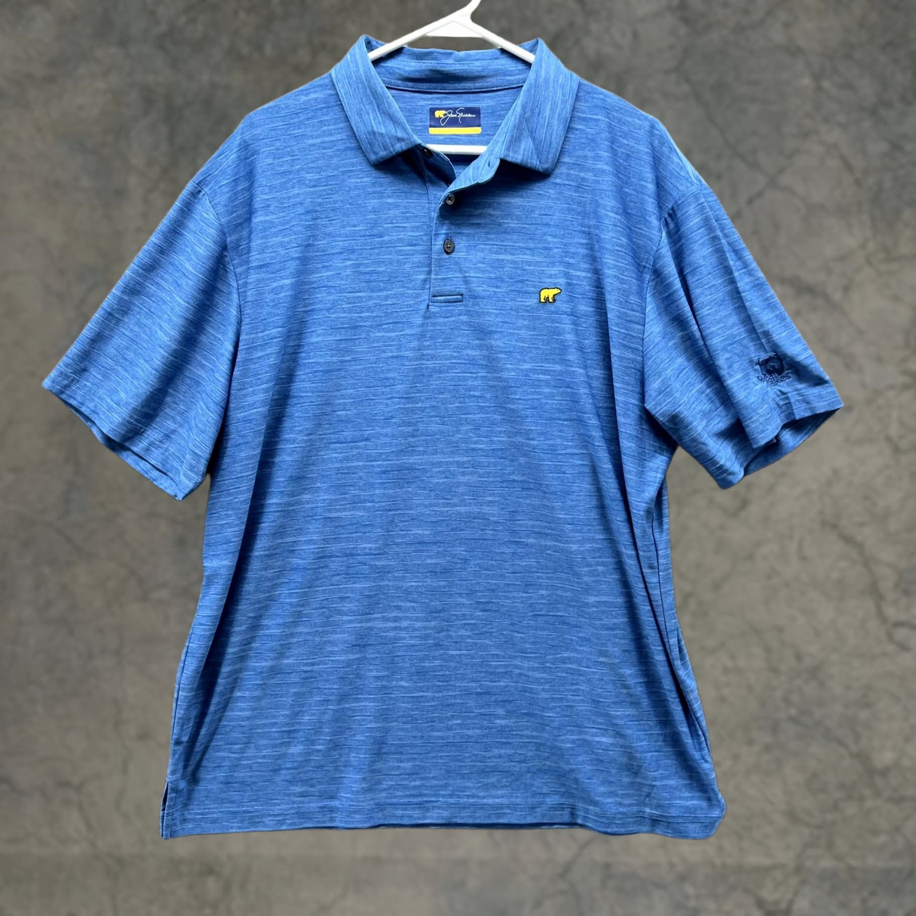 Vintage VINTAGE Jack Nicklaus Polo Shirt Men Large Heather Blue Bear Lakes Polyester Golf Casual Size US L / EU 52-54 / 3 - 1 Thumbnail