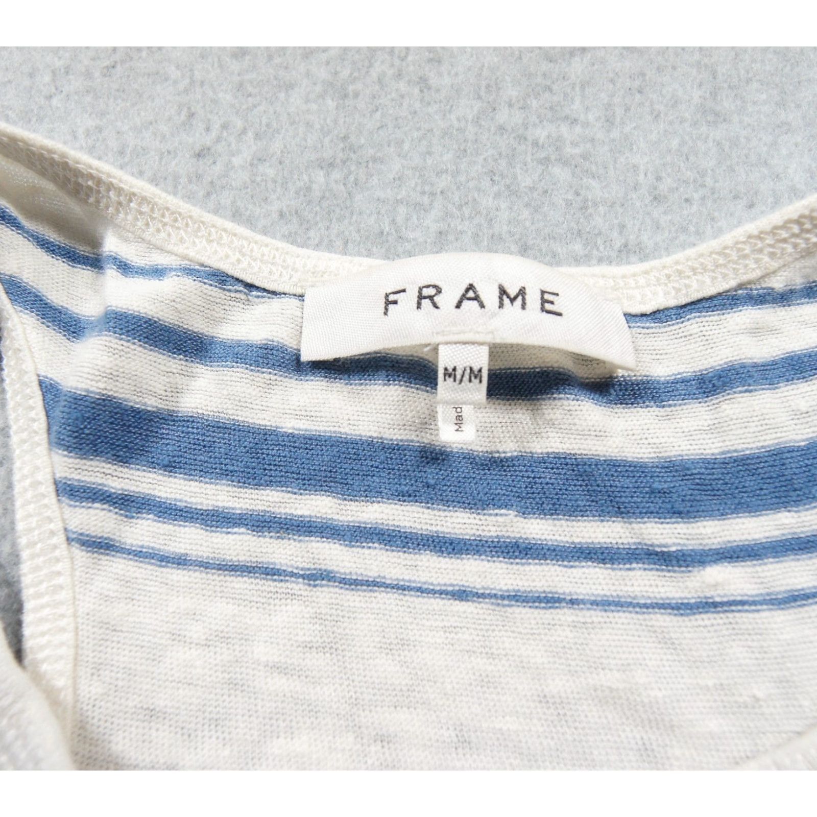 Frame Frame Shirt Womens Medium White Tank Linen Sleeveless Casual Tee Size L / US 10 / IT 46 - 6 Thumbnail