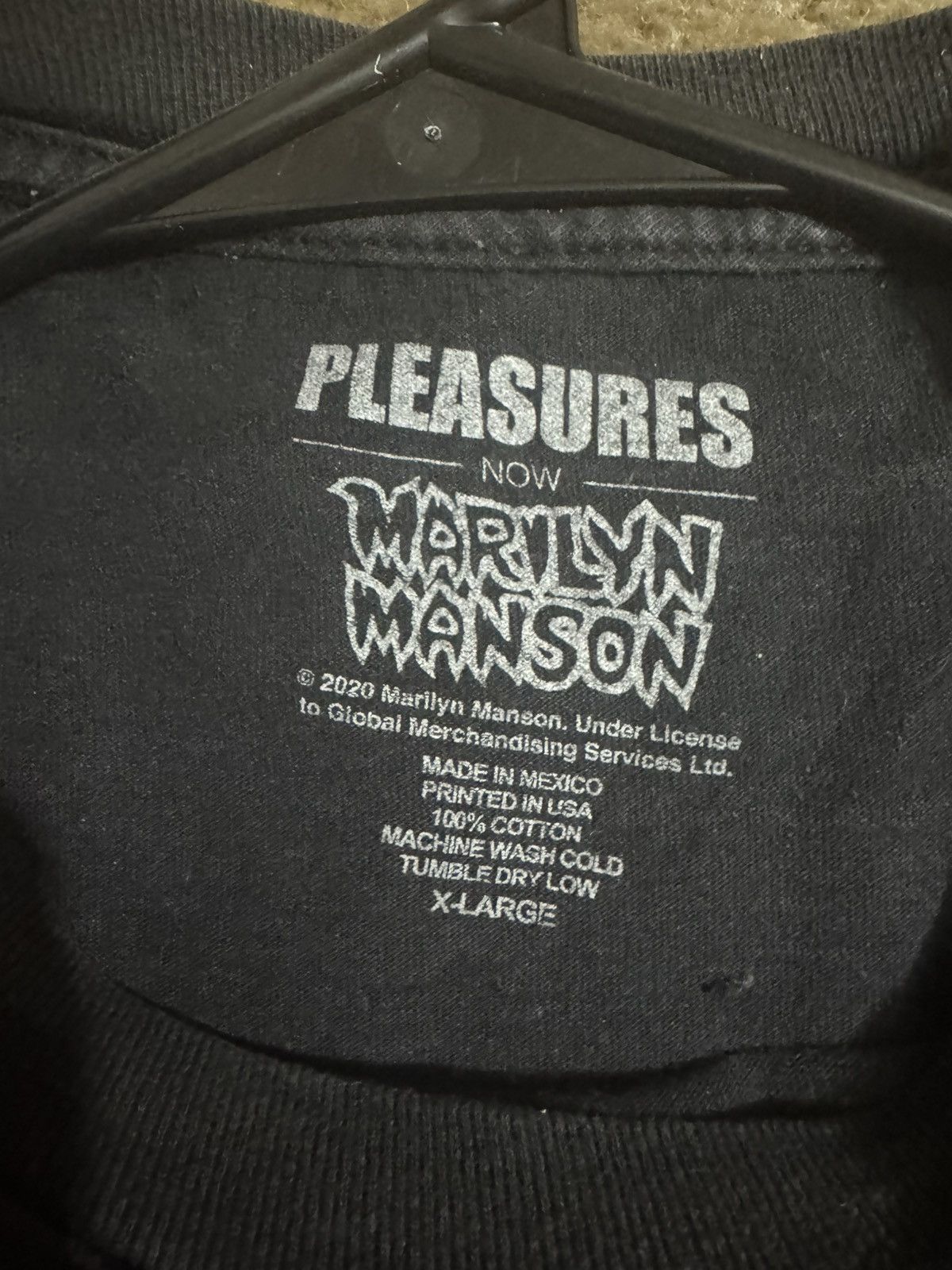 Marilyn Manson × Pleasures Manson tee Size US XL / EU 56 / 4 - 5 Thumbnail