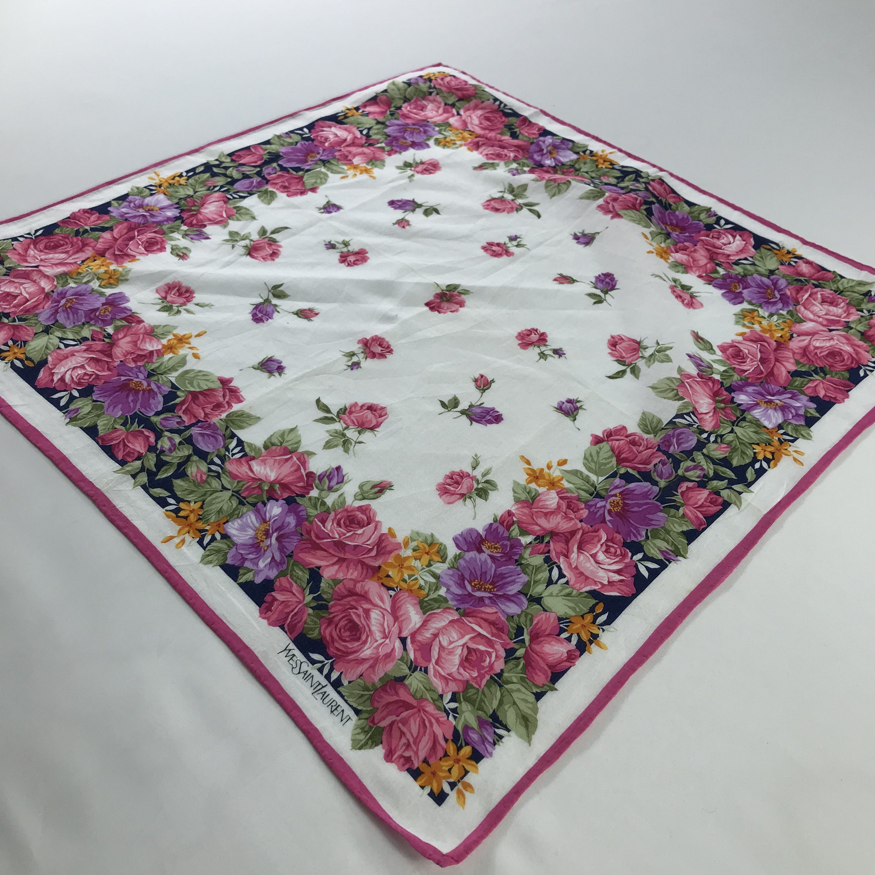 Vintage × Yves Saint Laurent Yves Saint Laurent Bandana / Handkerchief /Neckerchief -S621 Size ONE SIZE - 2 Thumbnail