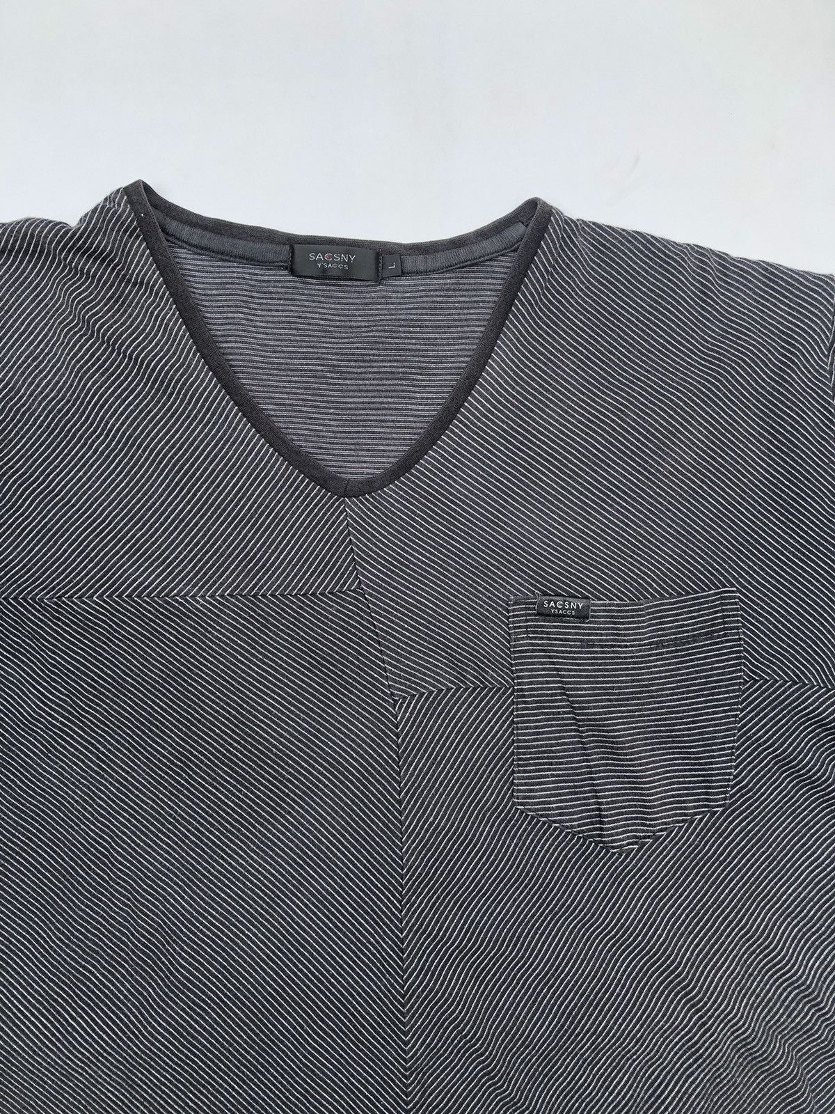 Yohji Yamamoto Vintage SacsnyYsaccs Patchwork by Yohji Yamamoto Stripe Size US L / EU 52-54 / 3 - 4 Thumbnail