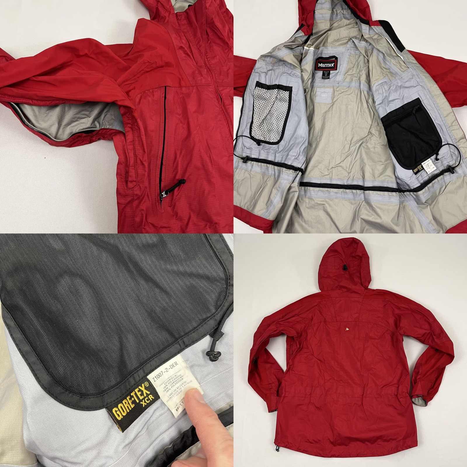 Marmot VINTAGE Marmot Gore Tex XCR Rain Jacket Womens M Red Hooded Outdoor Jacket Size M / US 6-8 / IT 42-44 - 8 Thumbnail