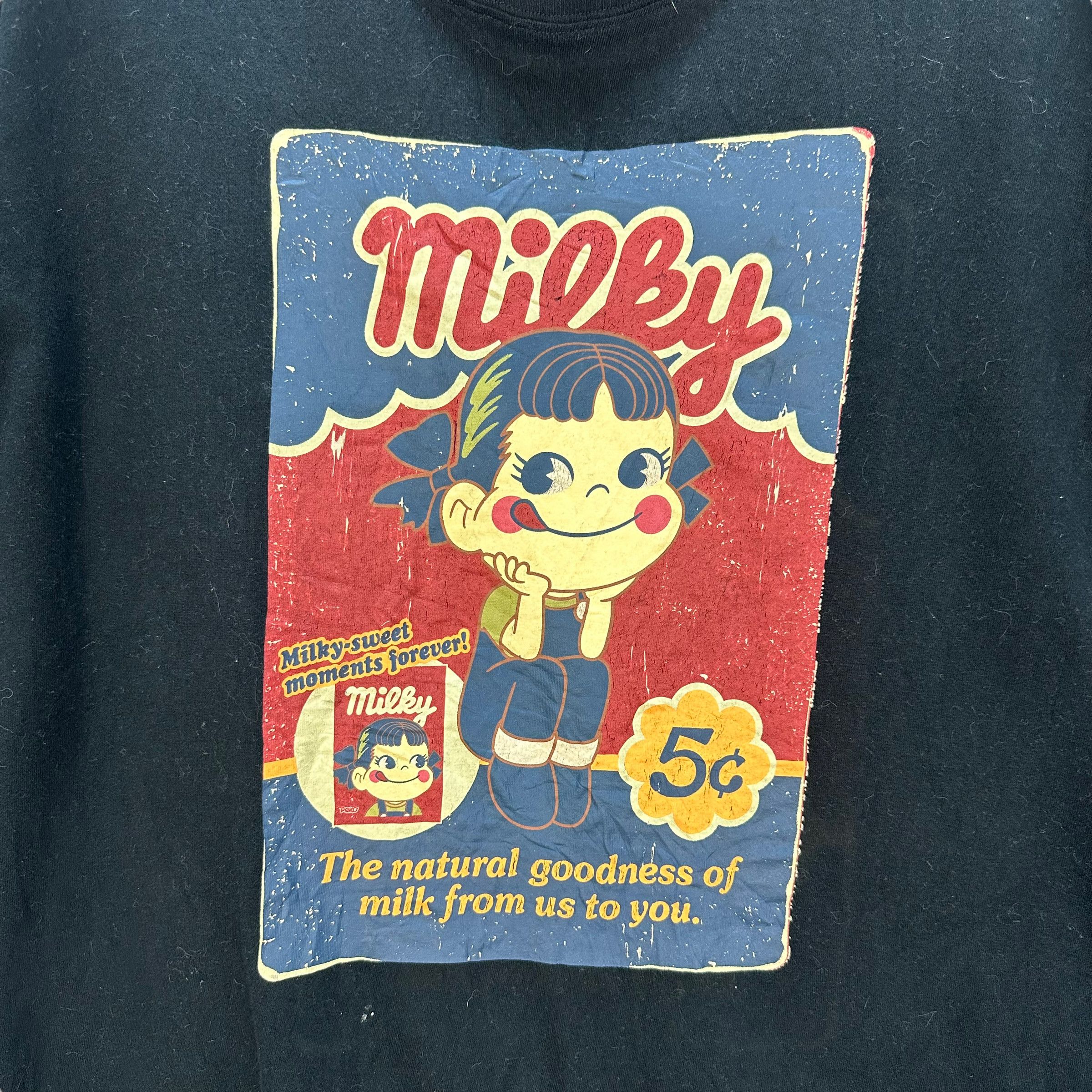 Japanese Brand MILKY PEKO & POKO GRAPHIC TEES #7975-194 Size US XXL / EU 58 / 5 - 3 Thumbnail