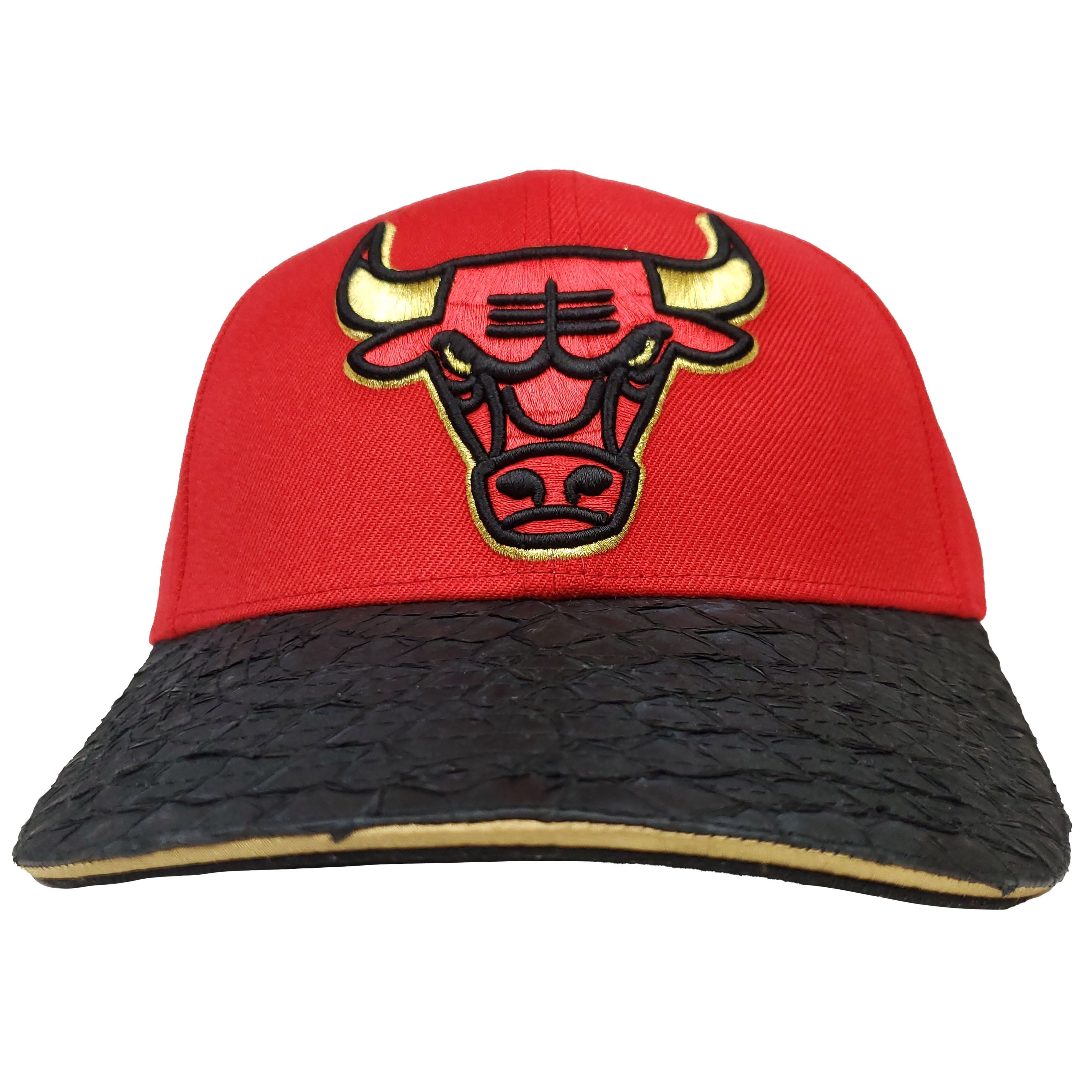 Mitchell & Ness Chicago Bulls Carp Skin Bill Strapback Hat Size ONE SIZE - 1 Thumbnail