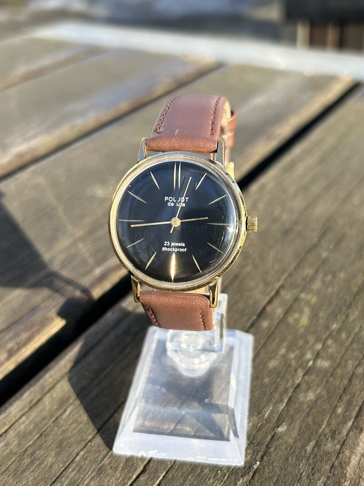 Vintage Vintage Watch Poljot Gold Plated Mechanical Authentic 1980s Size ONE SIZE - 3 Thumbnail