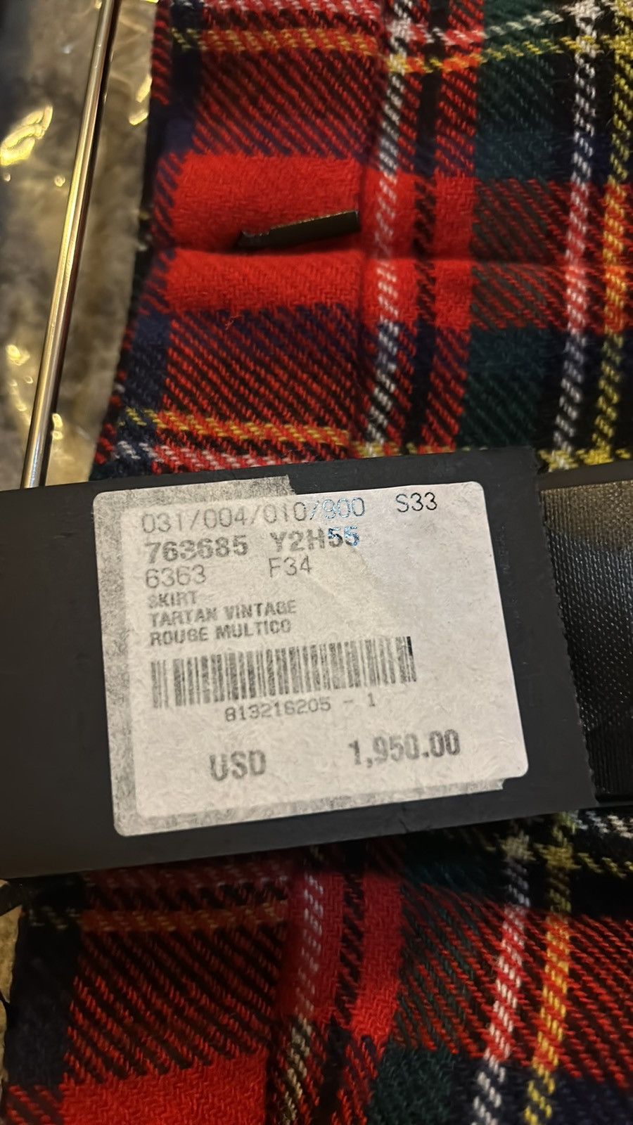 Saint Laurent Paris Saint Laurent Tartan-Check Pencil Skirt size FR 34 Size 25" / US 0 / IT 36 - 12 Thumbnail