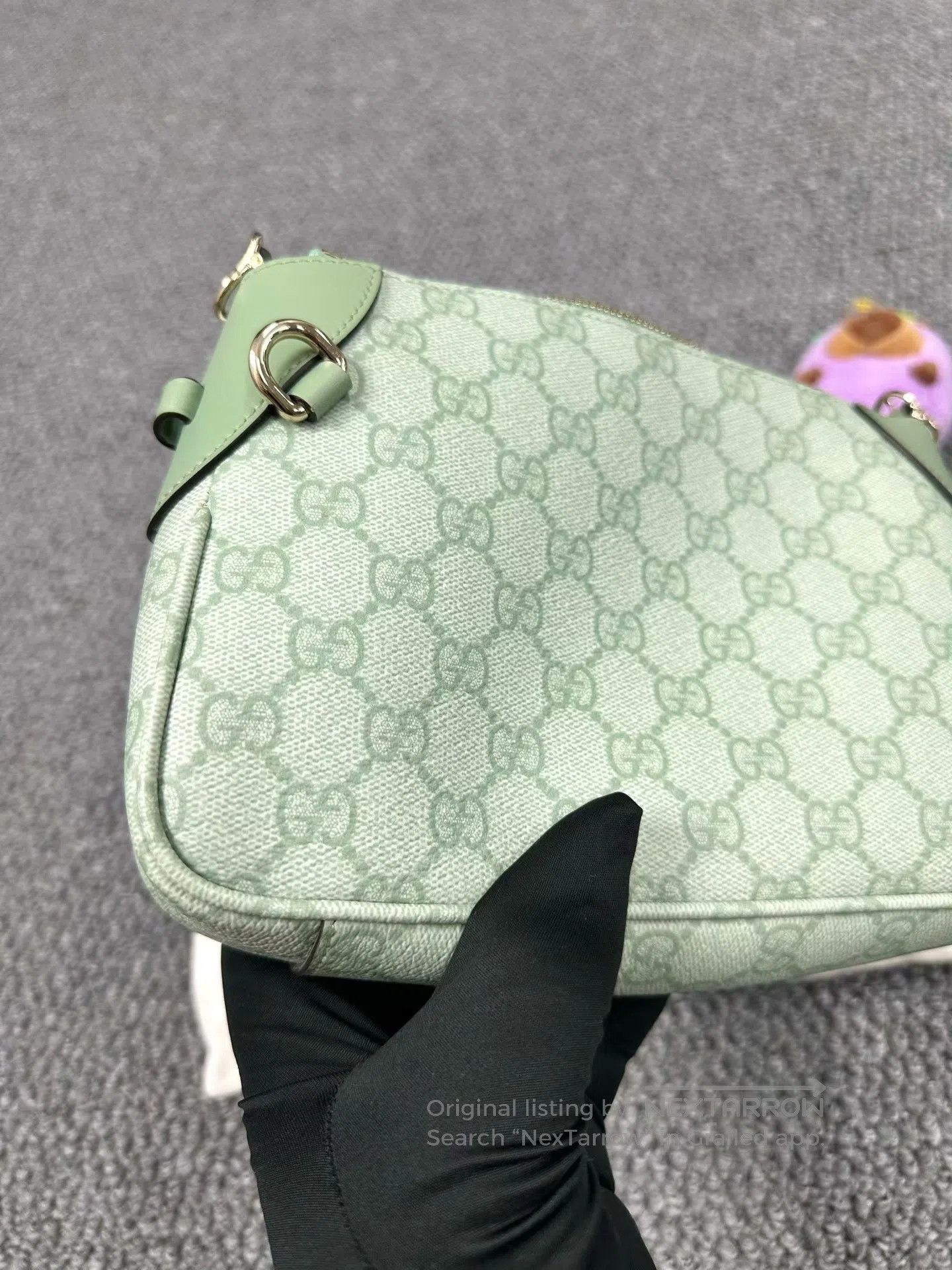 Gucci Guicci Mint Green Emblem Mahjong Bag Crossbody Bag| Size ONE SIZE - 5 Thumbnail